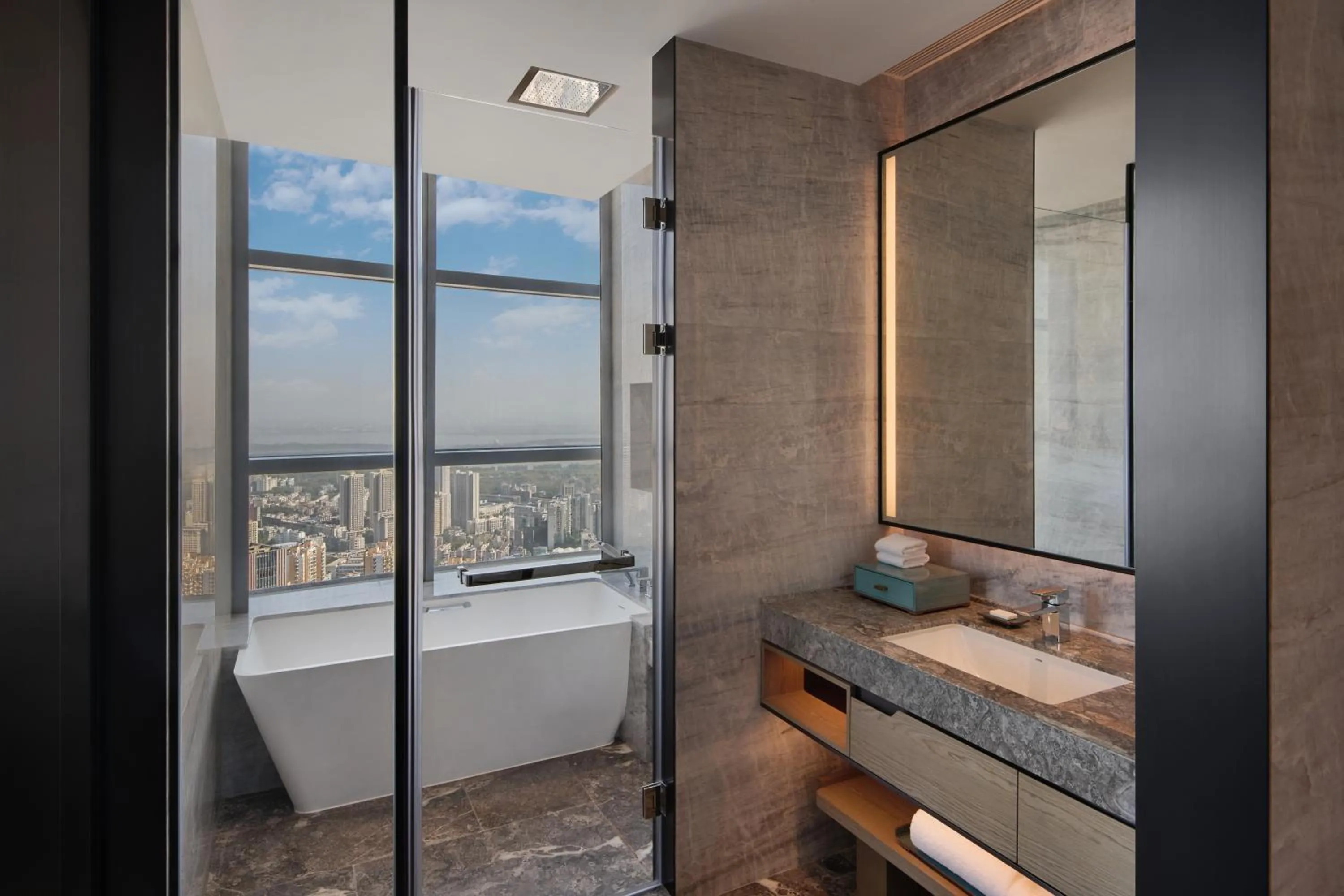 Bed in Wuhan Marriott Hotel Wuchang