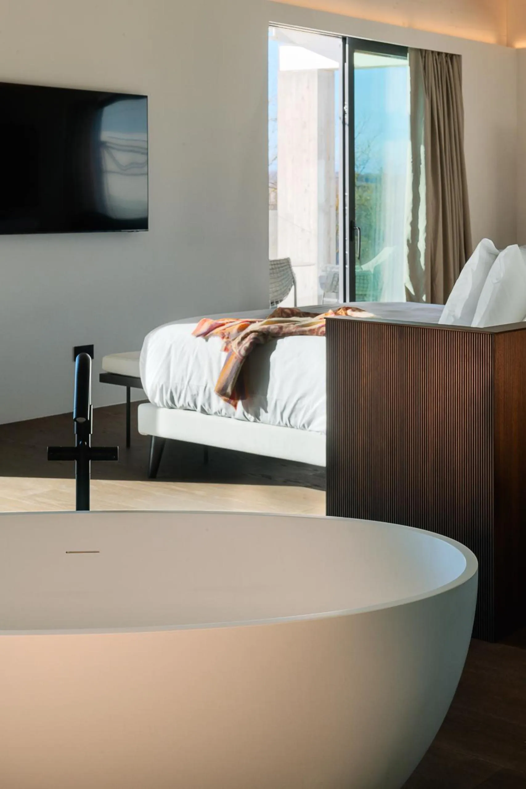 Bedroom, Bed in Le Cattedrali Relais by Laqua Collection