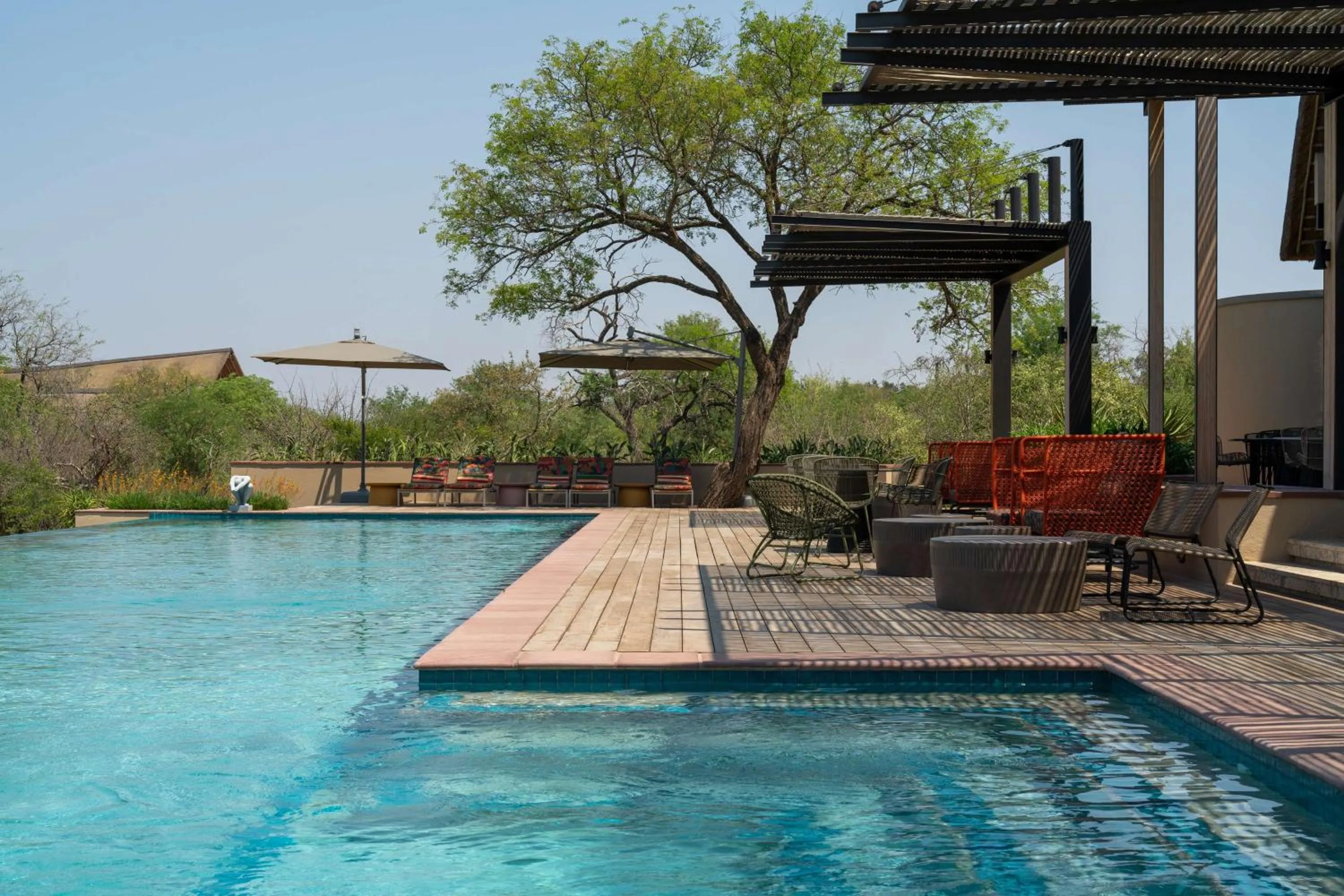 Pool view in Radisson Safari Hotel Hoedspruit