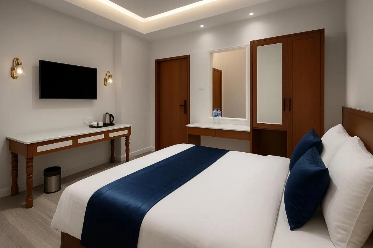 Bed in Shri Ram Paying Guest House Premium Rooms