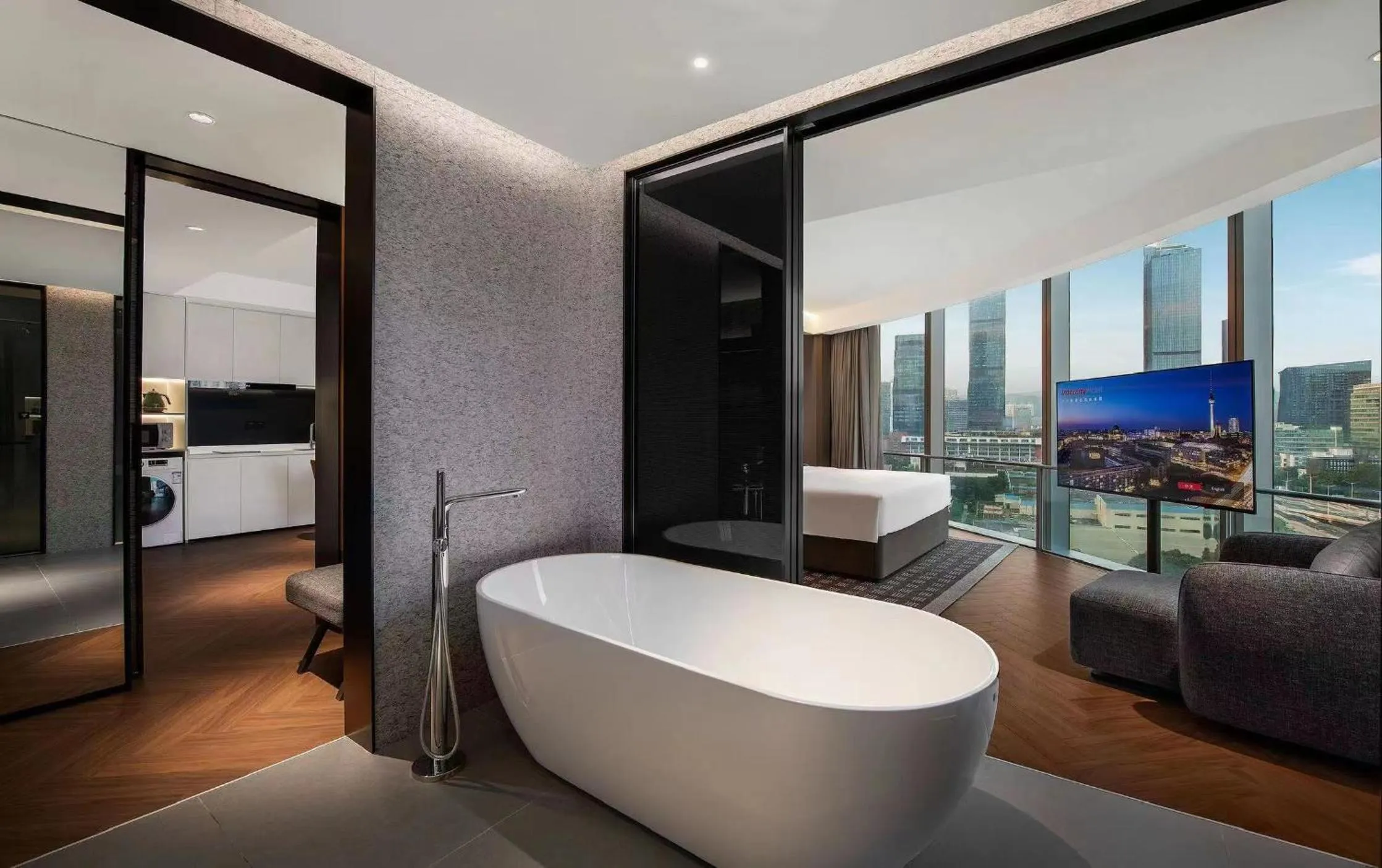 Bathroom in Intercity Hotel Futian Bin He Zhongzhou Bay