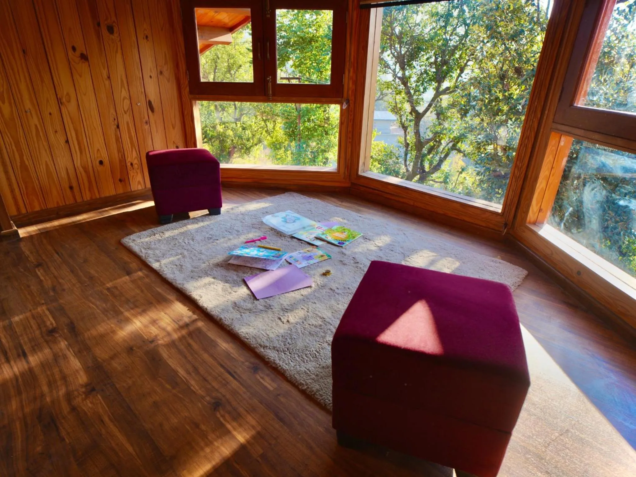 Seating area in Moustache Bhimtal Luxuria, Nainital