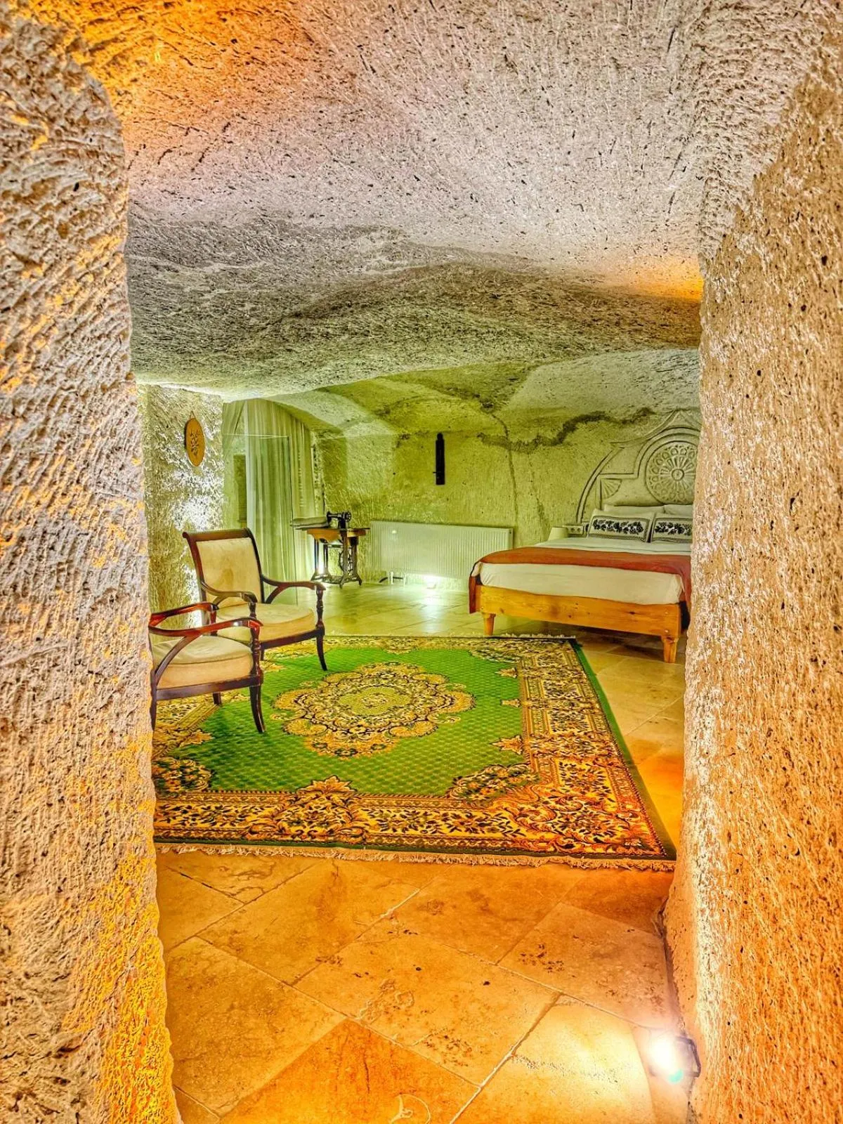 Seating area in My Cave Suites