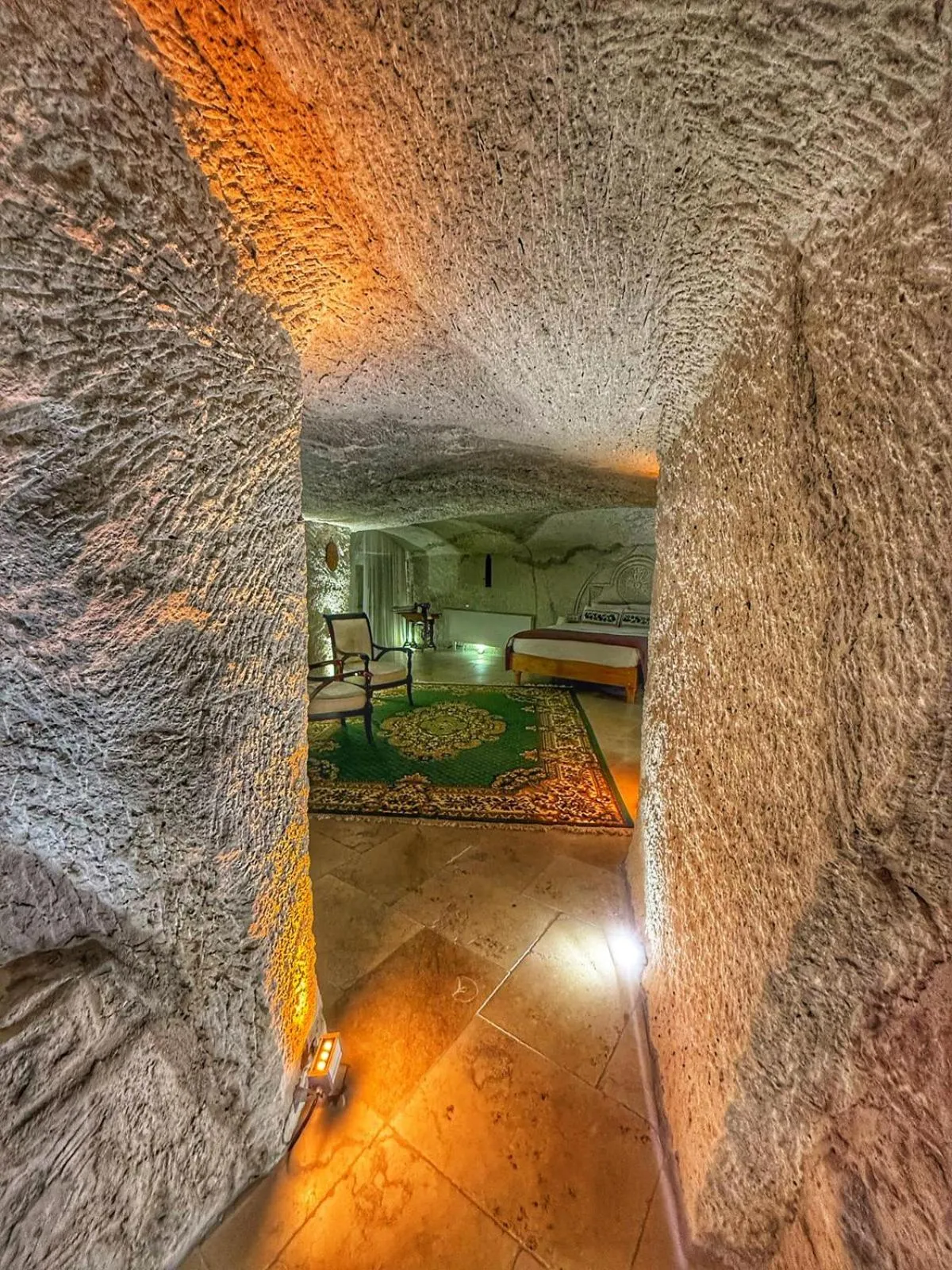 Seating area in My Cave Suites