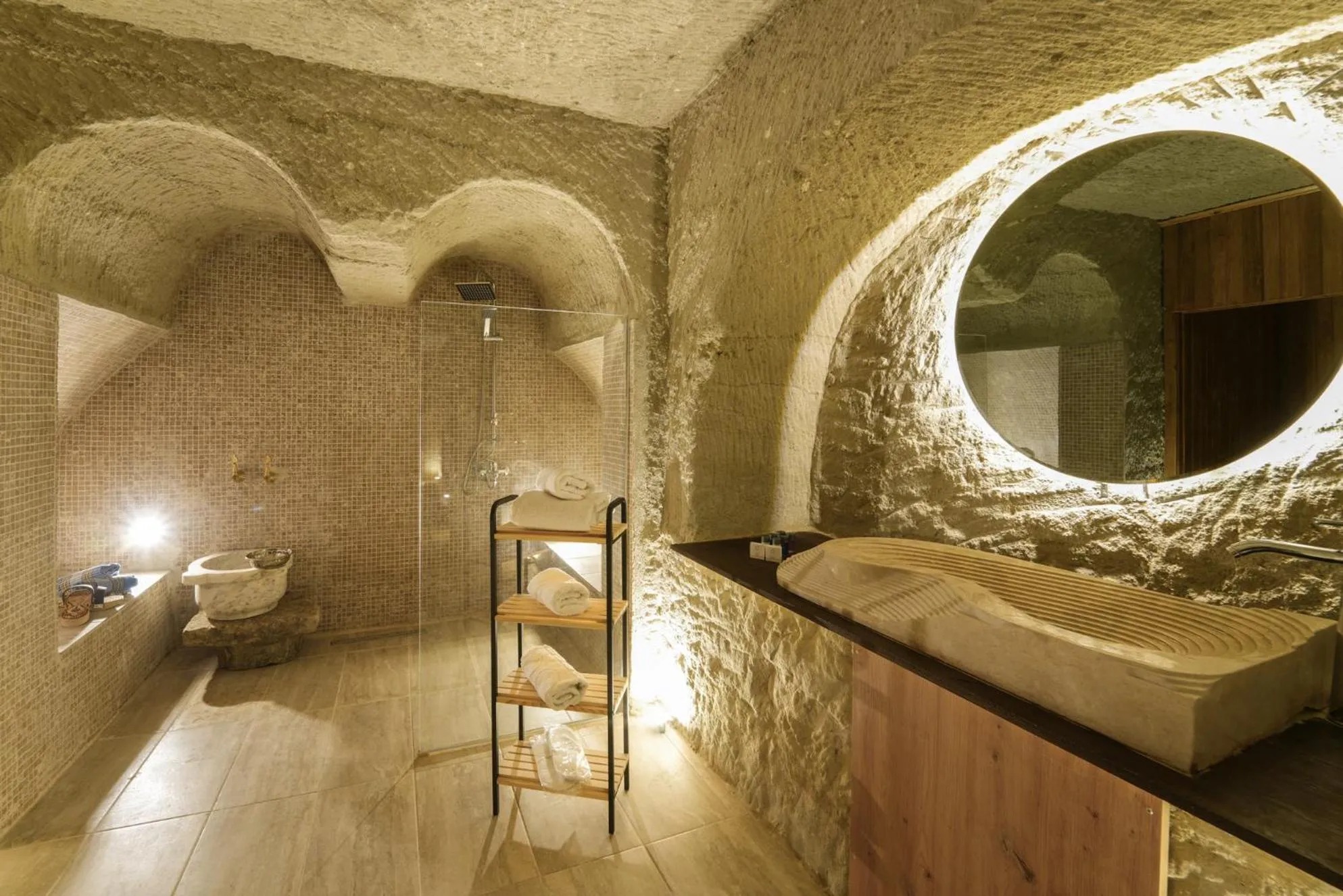 Bathroom in My Cave Suites