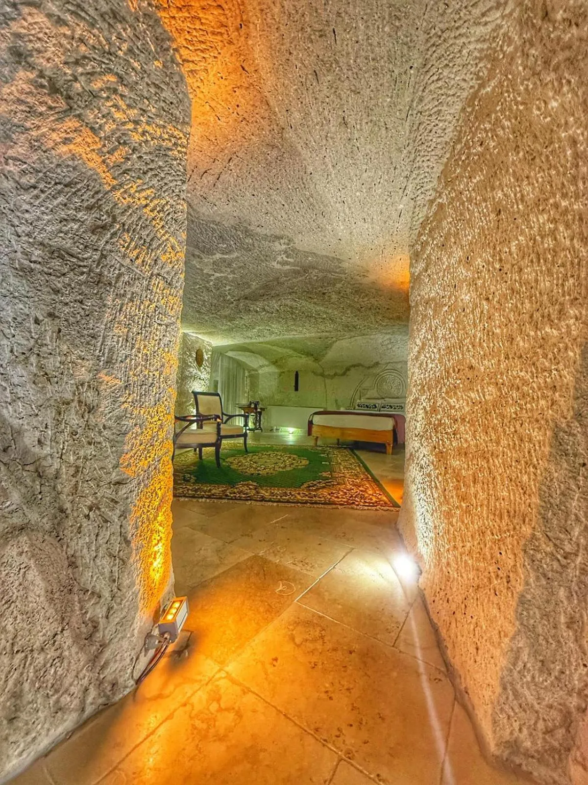 Seating area in My Cave Suites