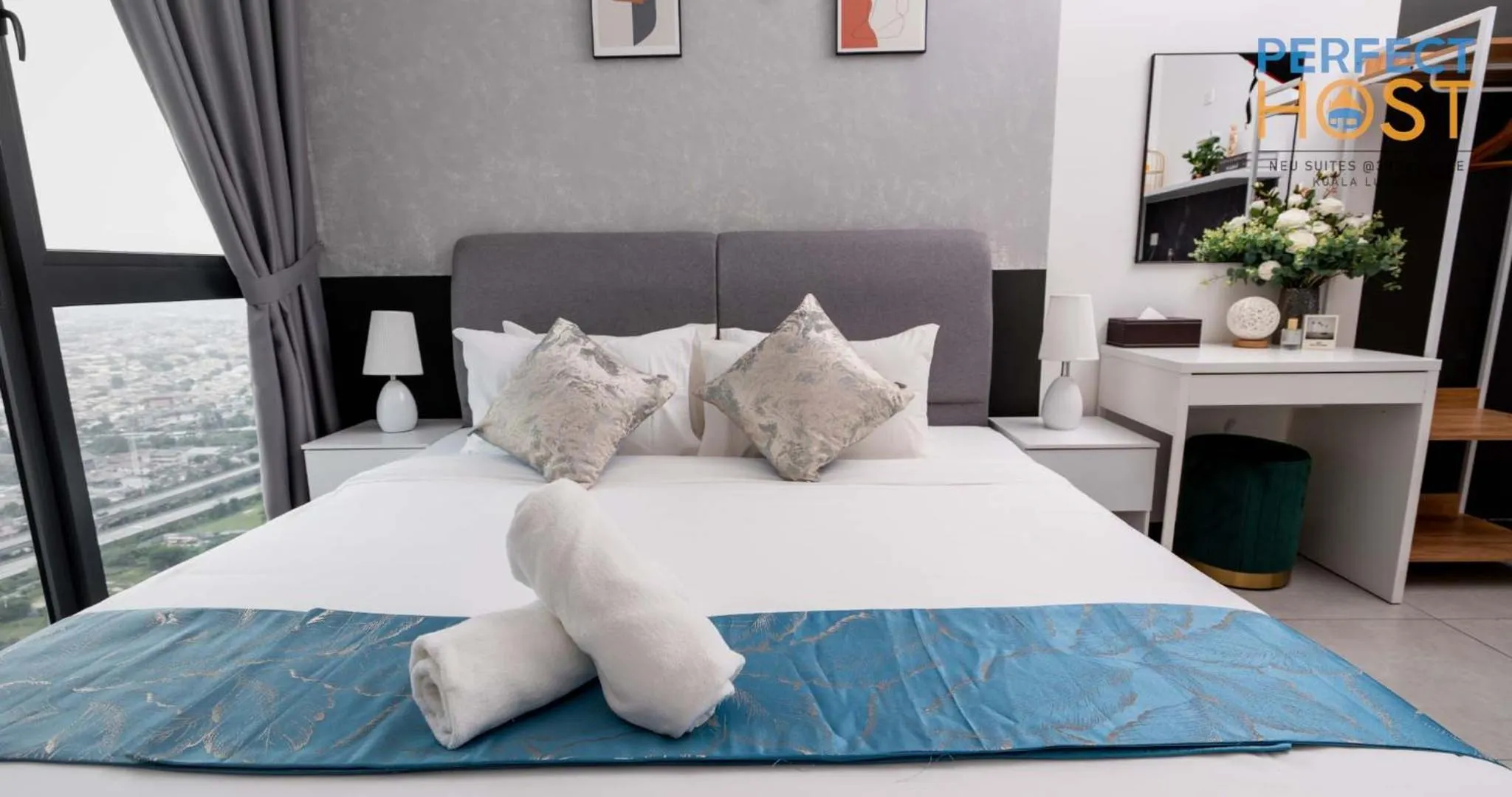 Bed in Neu Suites @ 3rdNvenue by Perfect Host