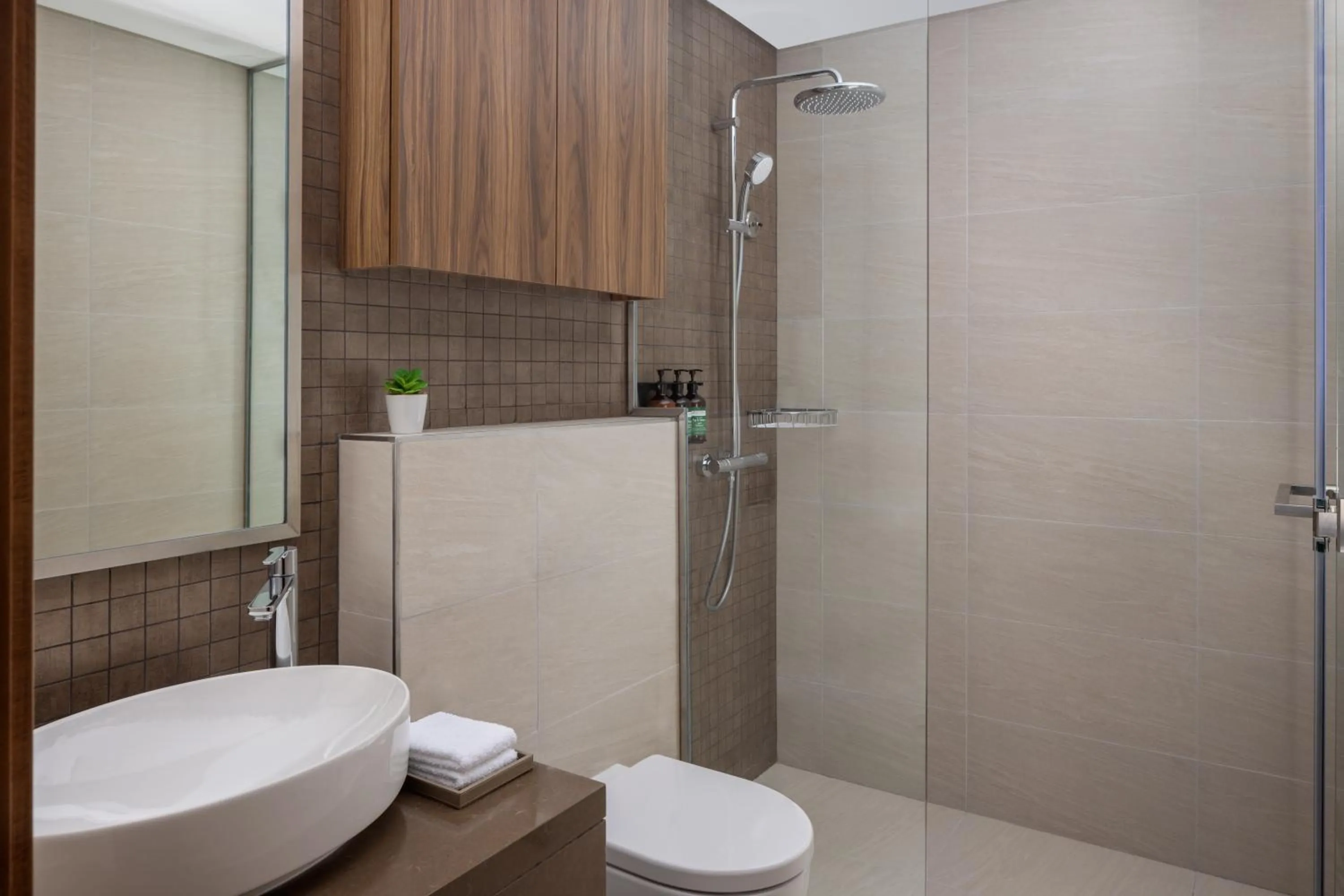 Shower in Staybridge Suites Dubai Business Bay by IHG