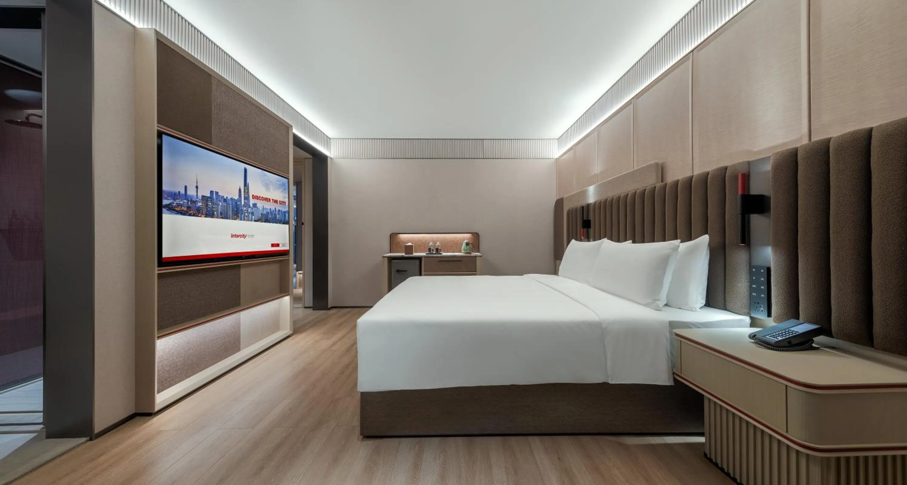 Bedroom in Intercity Shenzhen Futian Huanggang with Free Mini Bar