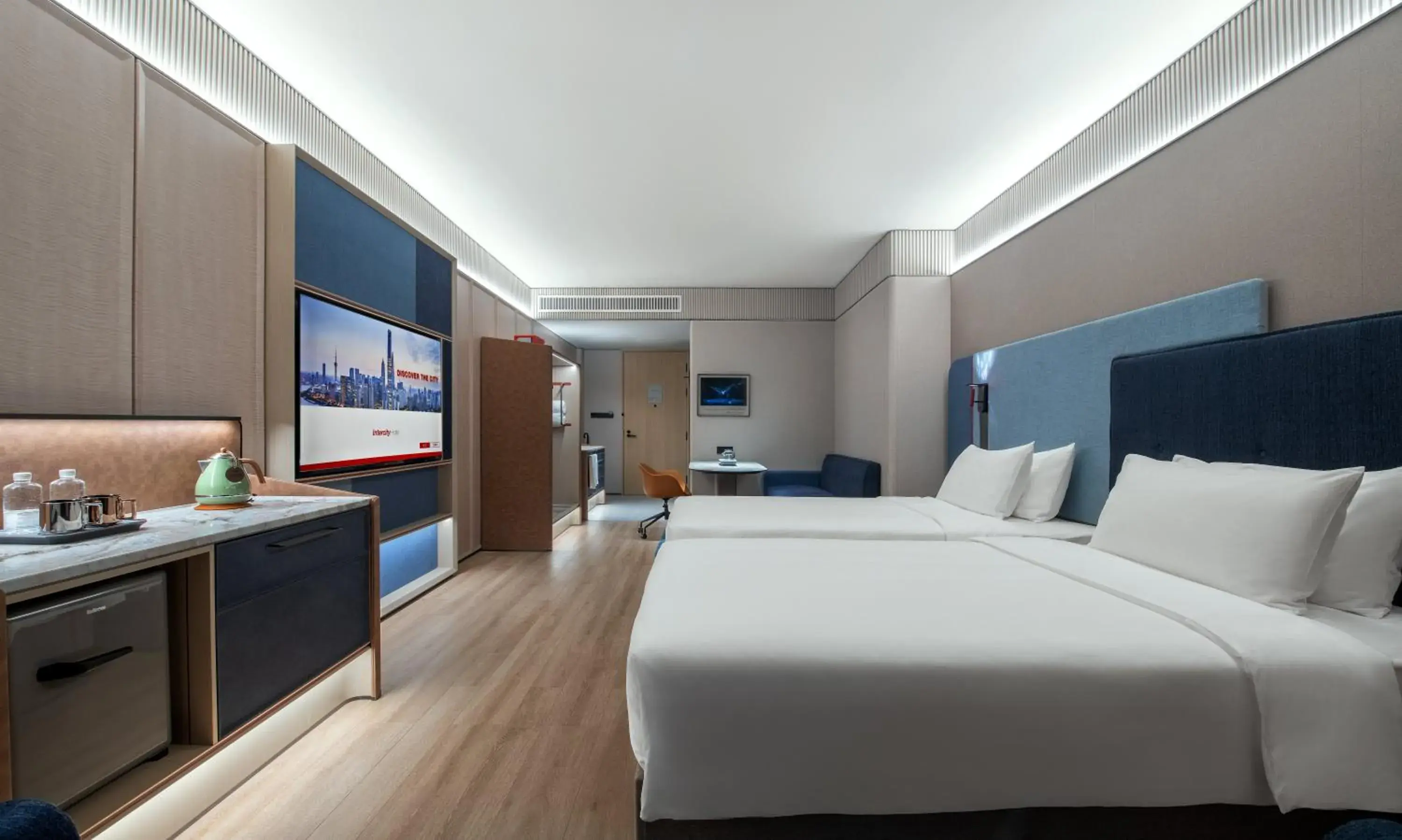 Twin Room in Intercity Shenzhen Futian Huanggang with Free Mini Bar Twin Room in Intercity Shenzhen Futian Huanggang with Free Mini Bar