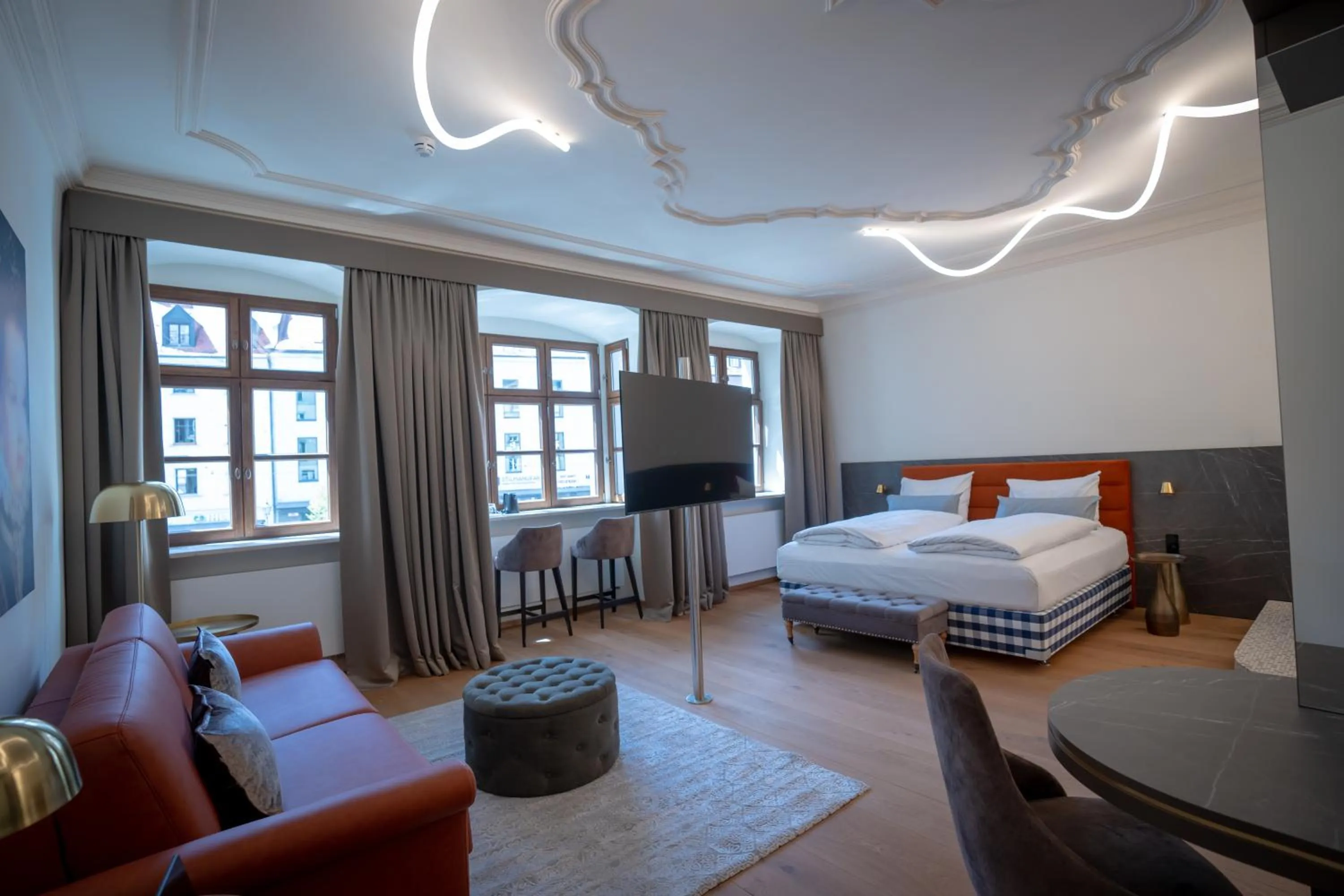Bedroom, Bed in Maxim Suites by Elias Holl