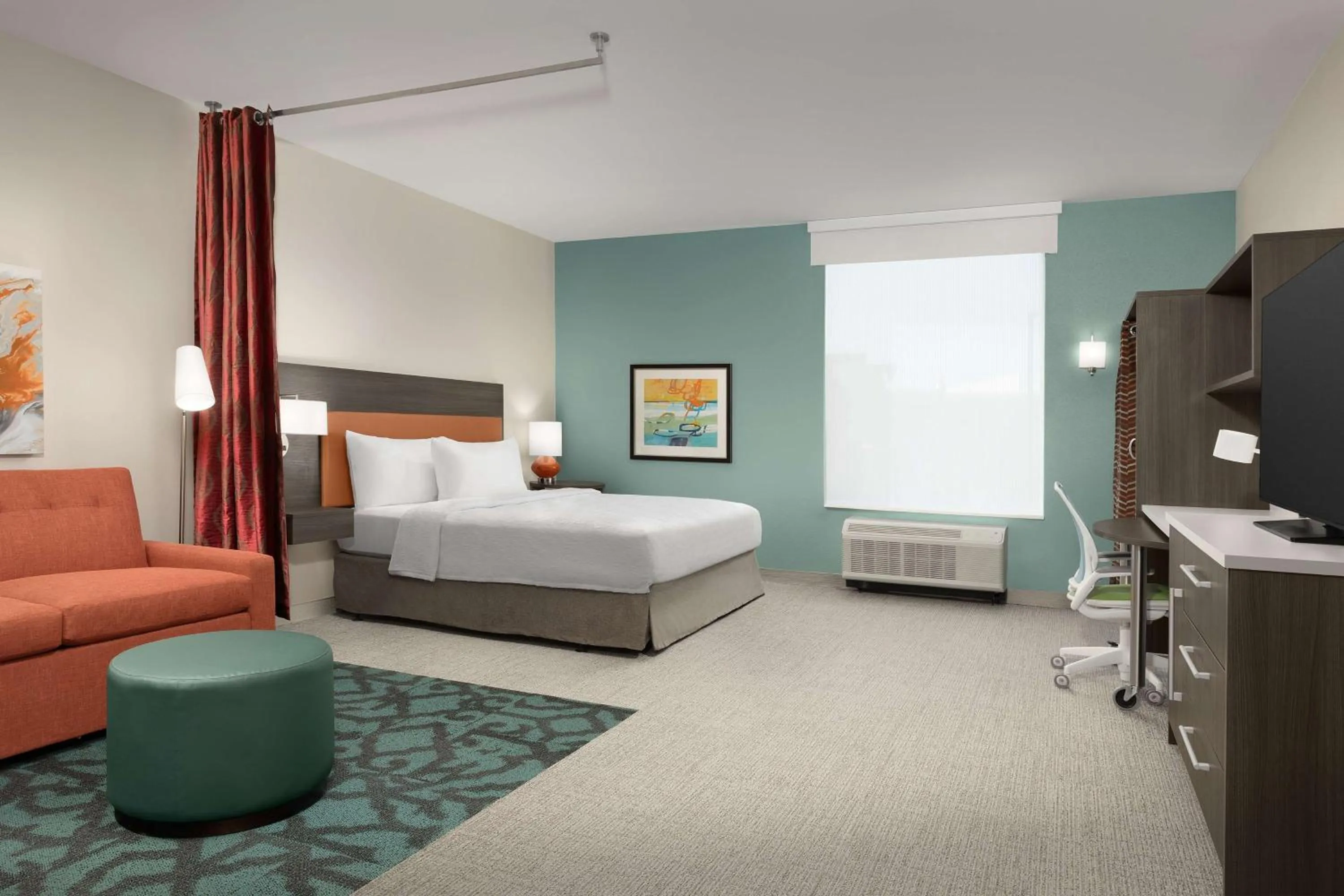 Living room, Bed in Home2 Suites By Hilton Abilene Southwest