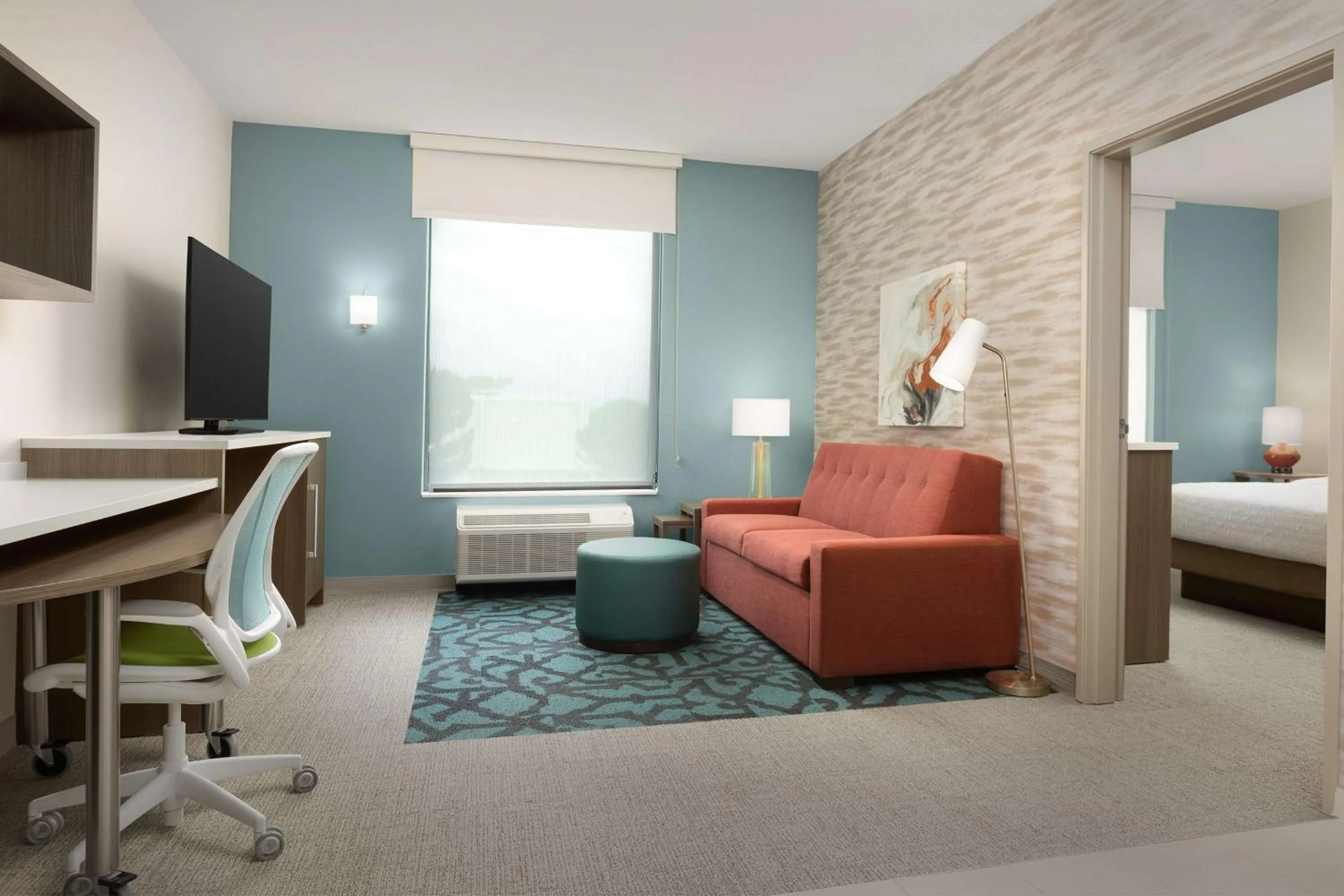 Living room, Bed in Home2 Suites By Hilton Abilene Southwest