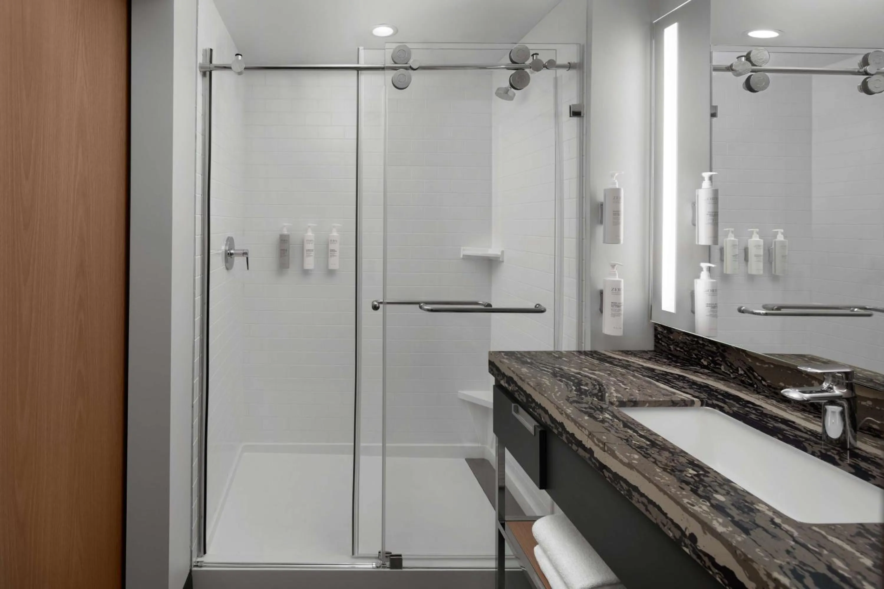 Bathroom in Homewood Suites By Hilton Grand Prairie At EpicCentral