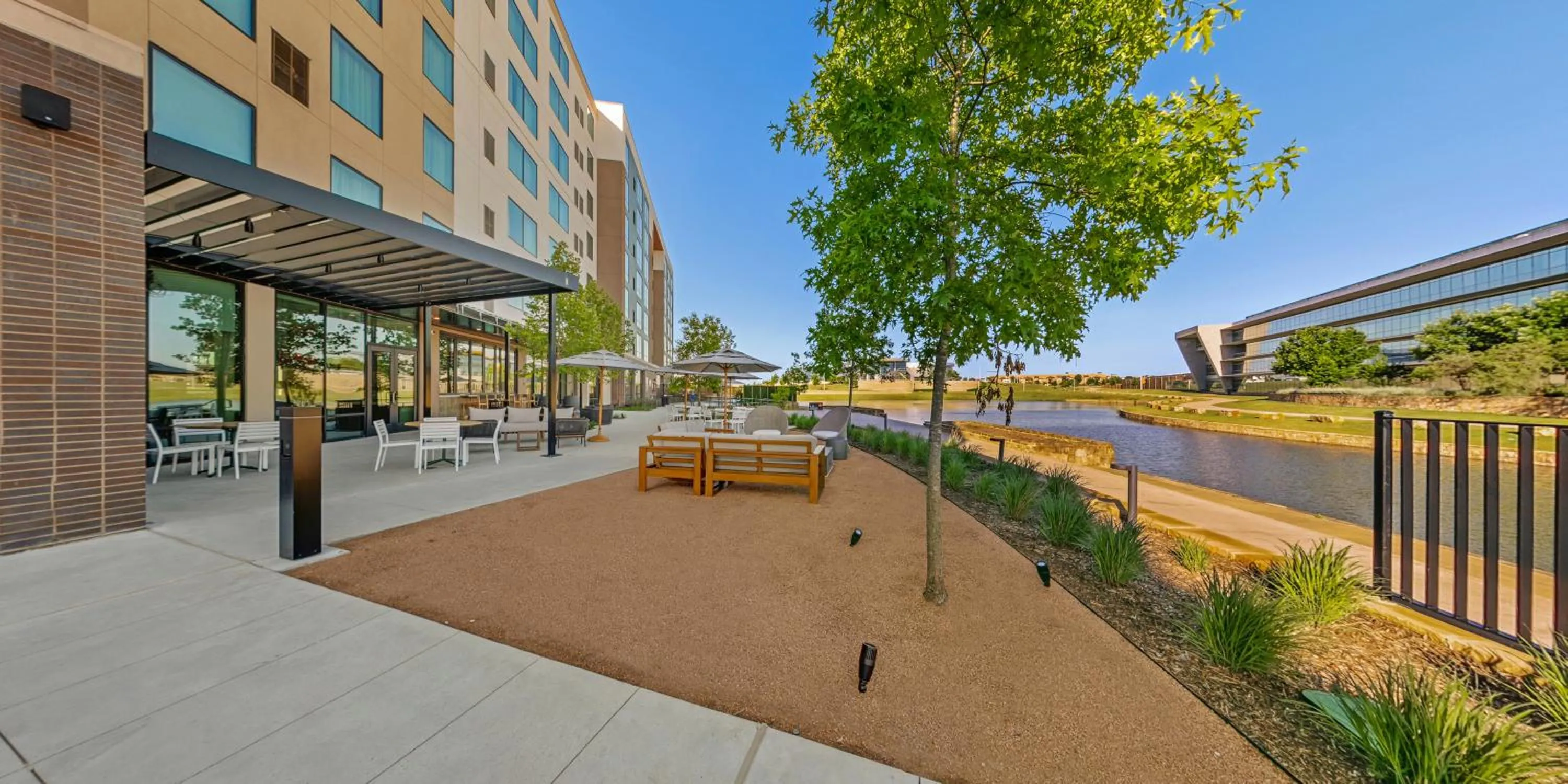 Patio in Homewood Suites By Hilton Grand Prairie At EpicCentral