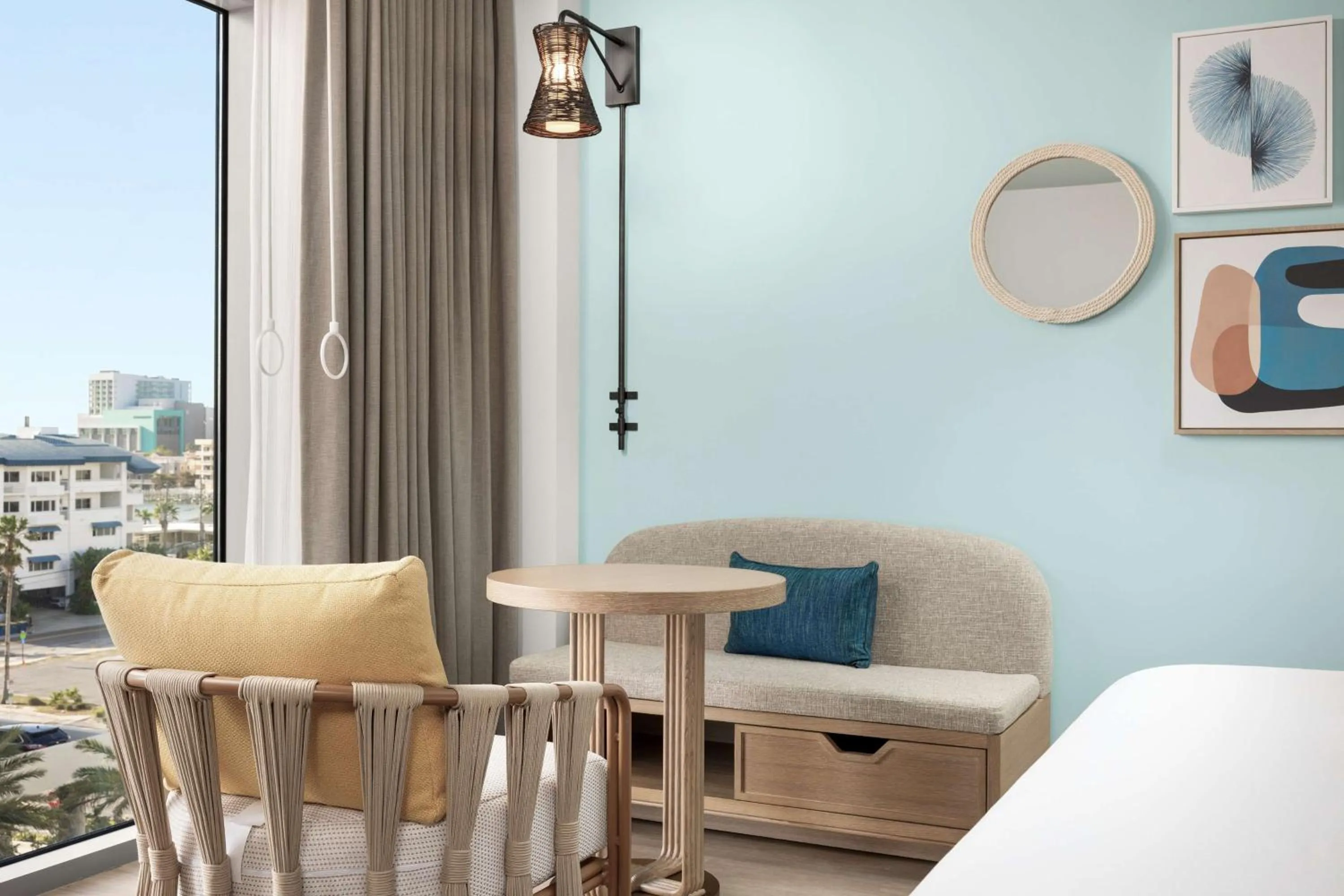 Living room, Bed in The Hiatus Clearwater Beach, Curio Collection By Hilton