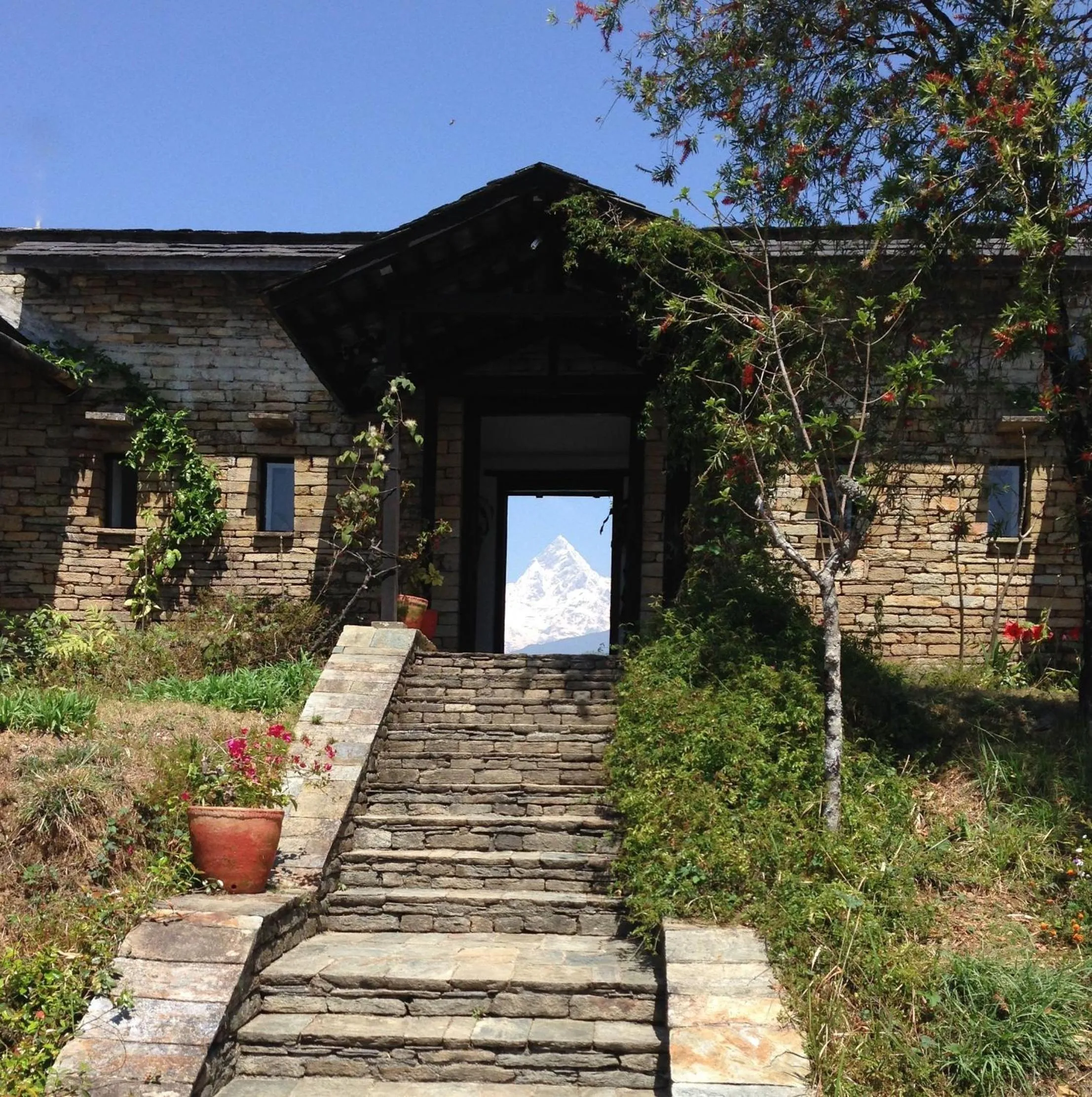 Facade/entrance in Tiger Mountain Pokhara Lodge