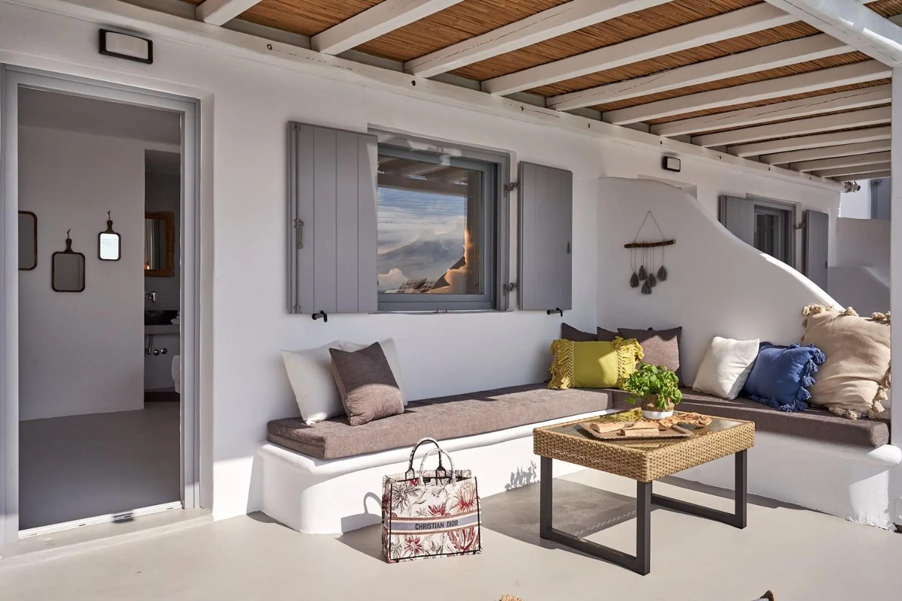 Seating area in Casa Tagoo Mykonos