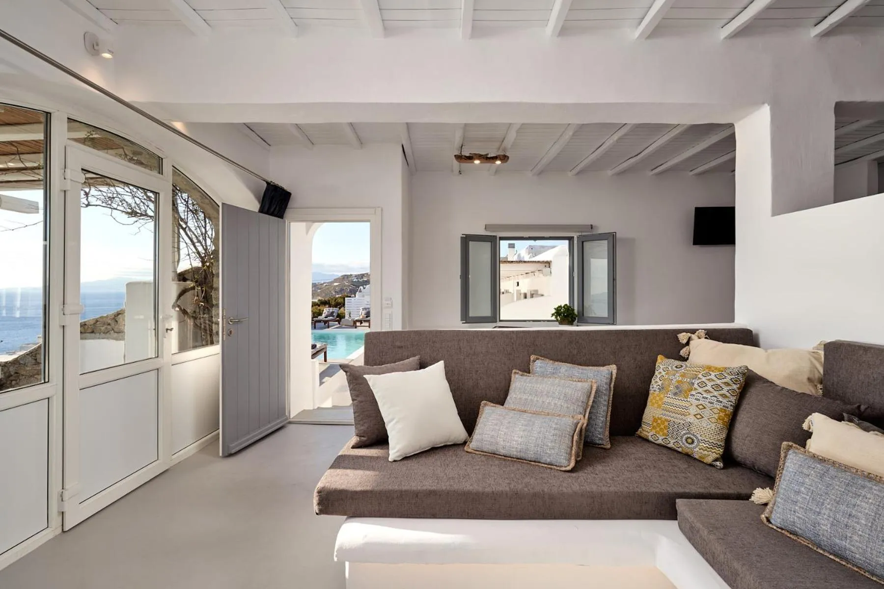 Living room in Casa Tagoo Mykonos