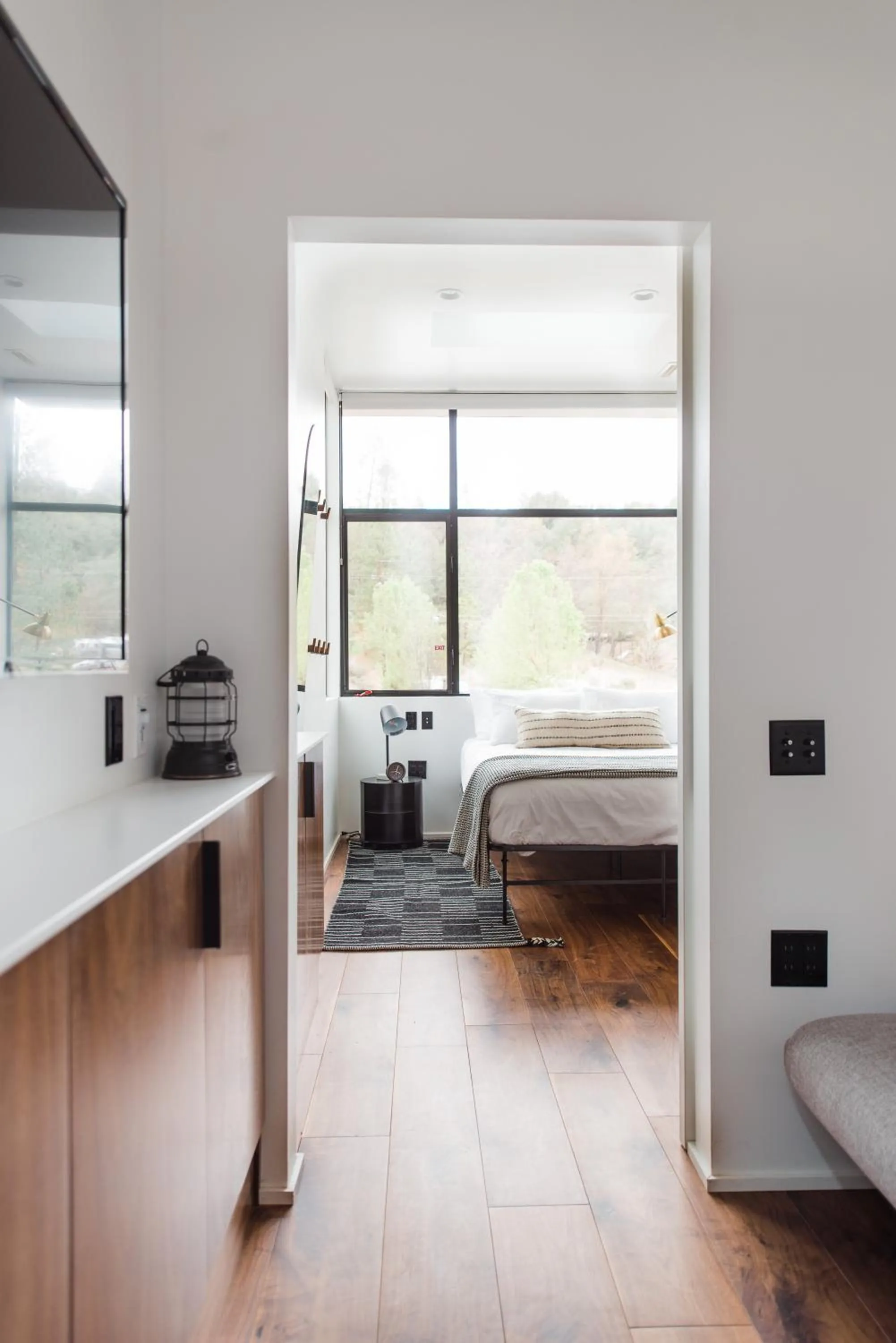 Bed in AutoCamp Asheville