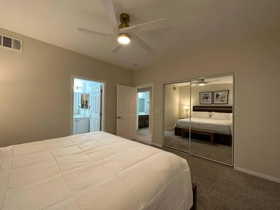 Bed in Mesquite Retreat 2 Bd Condo by Cool Properties LLC