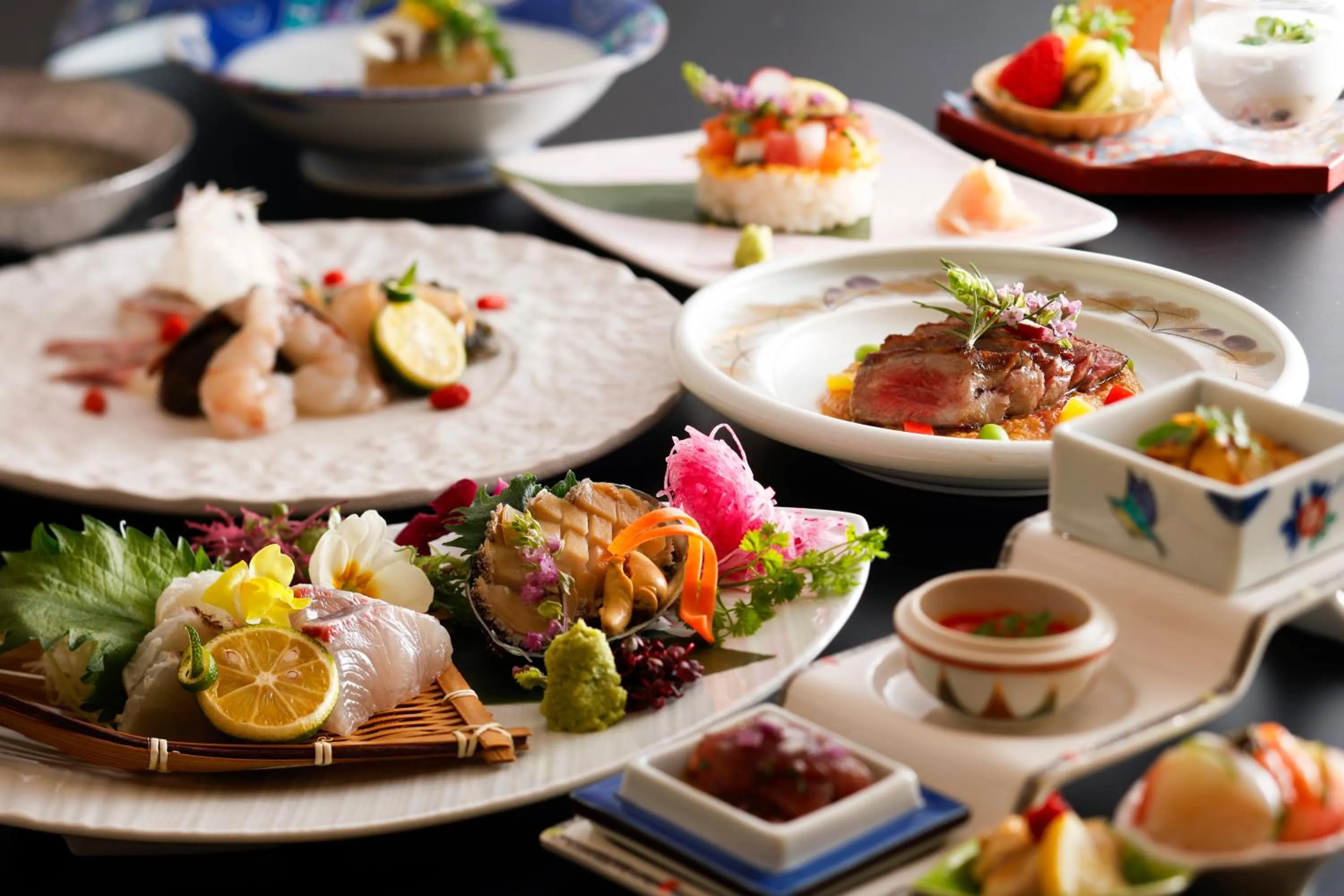 Dinner in Oyado Andon Toba