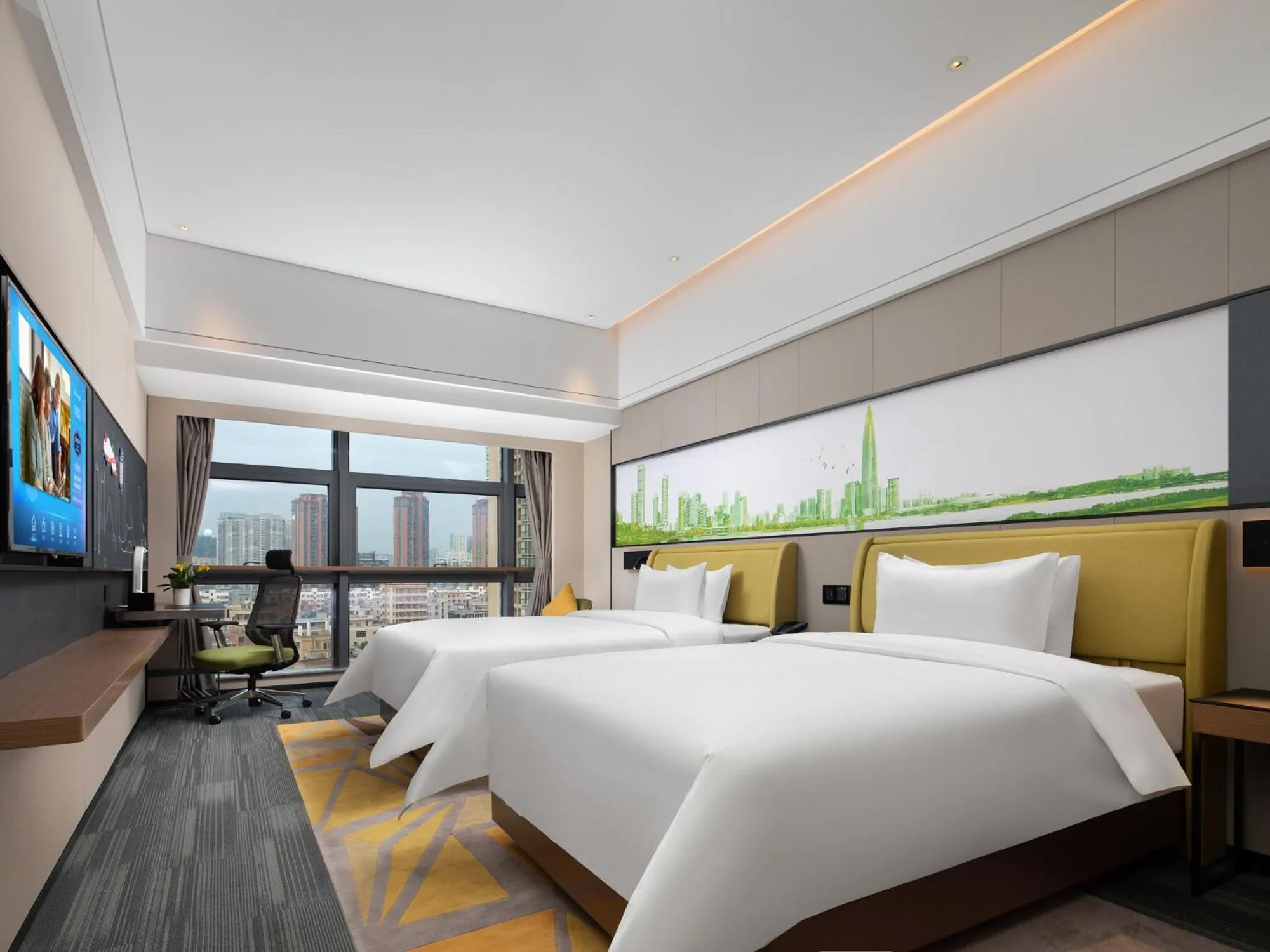 Bedroom, Bed in Hampton by Hilton Shenzhen Baoan Stadium