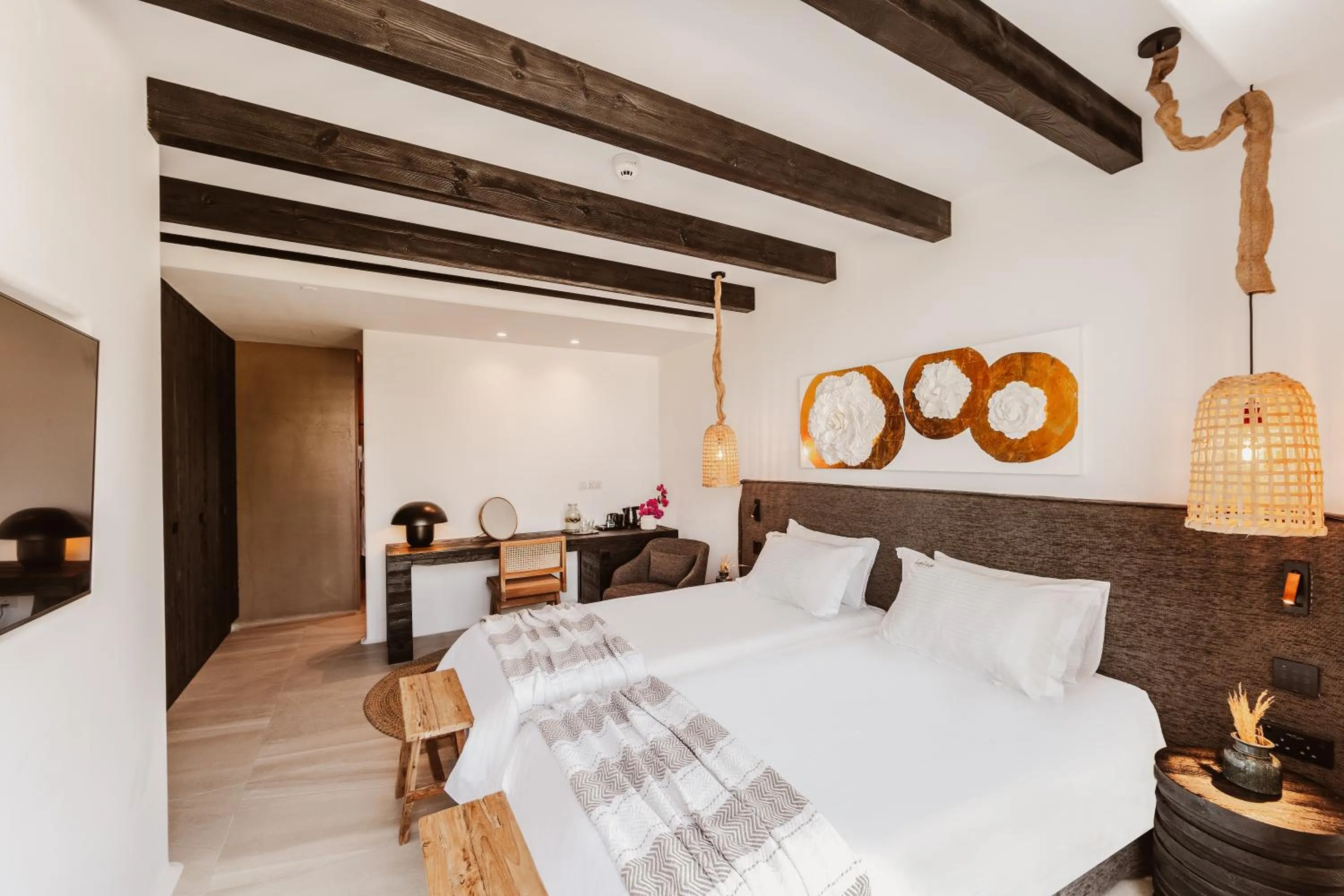 Bed in Kaliva Suites - Adults Only