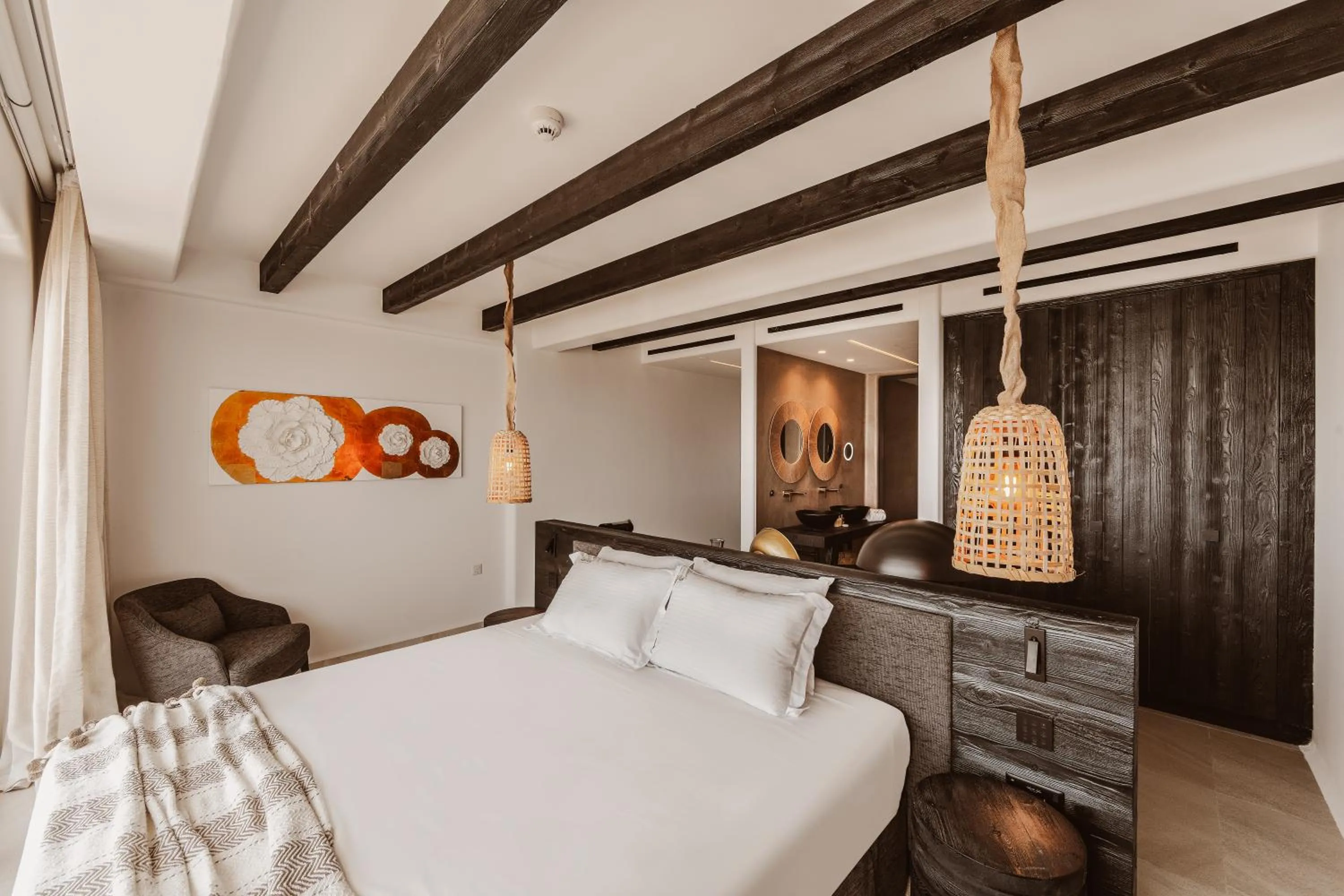 Bed in Kaliva Suites - Adults Only