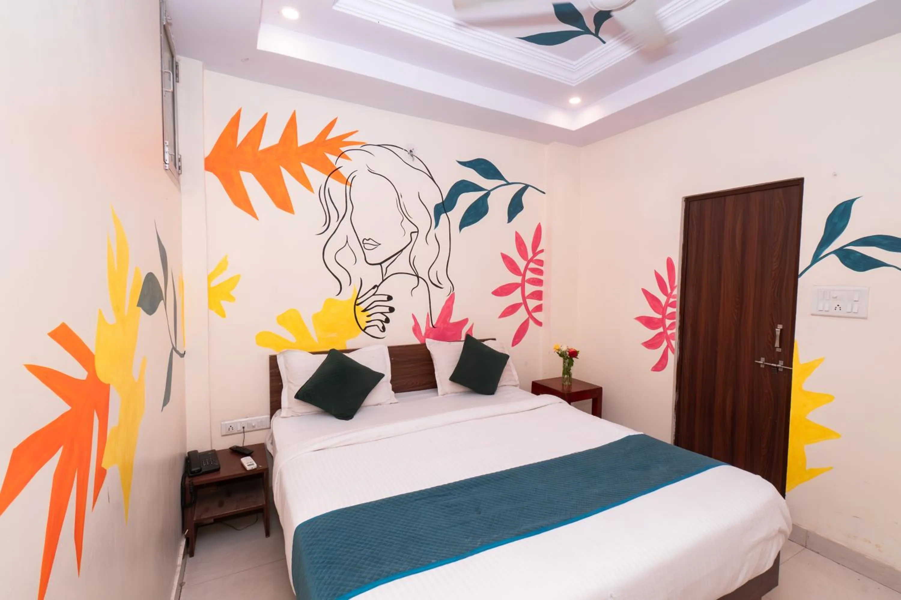 Bed in Raj Residency