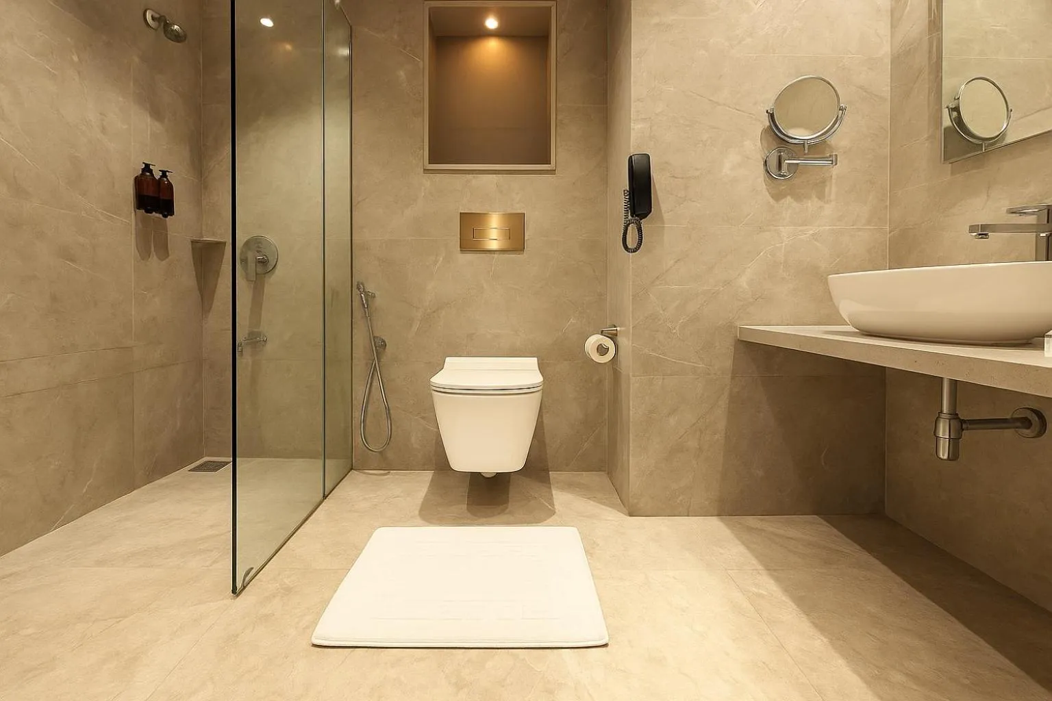 Shower in The Sky Imperial Hotel Kailash