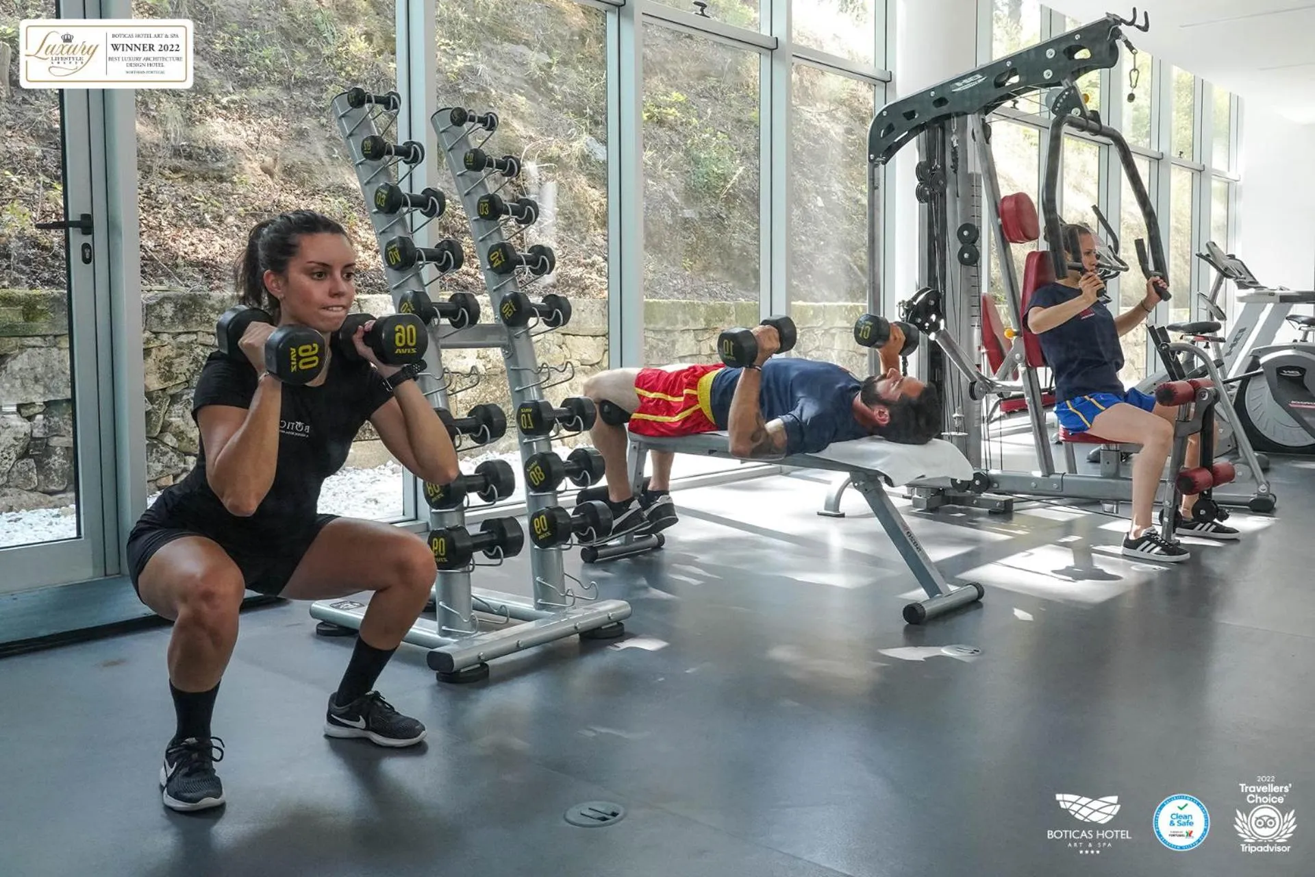 Fitness centre/facilities in Boticas Hotel Art & SPA