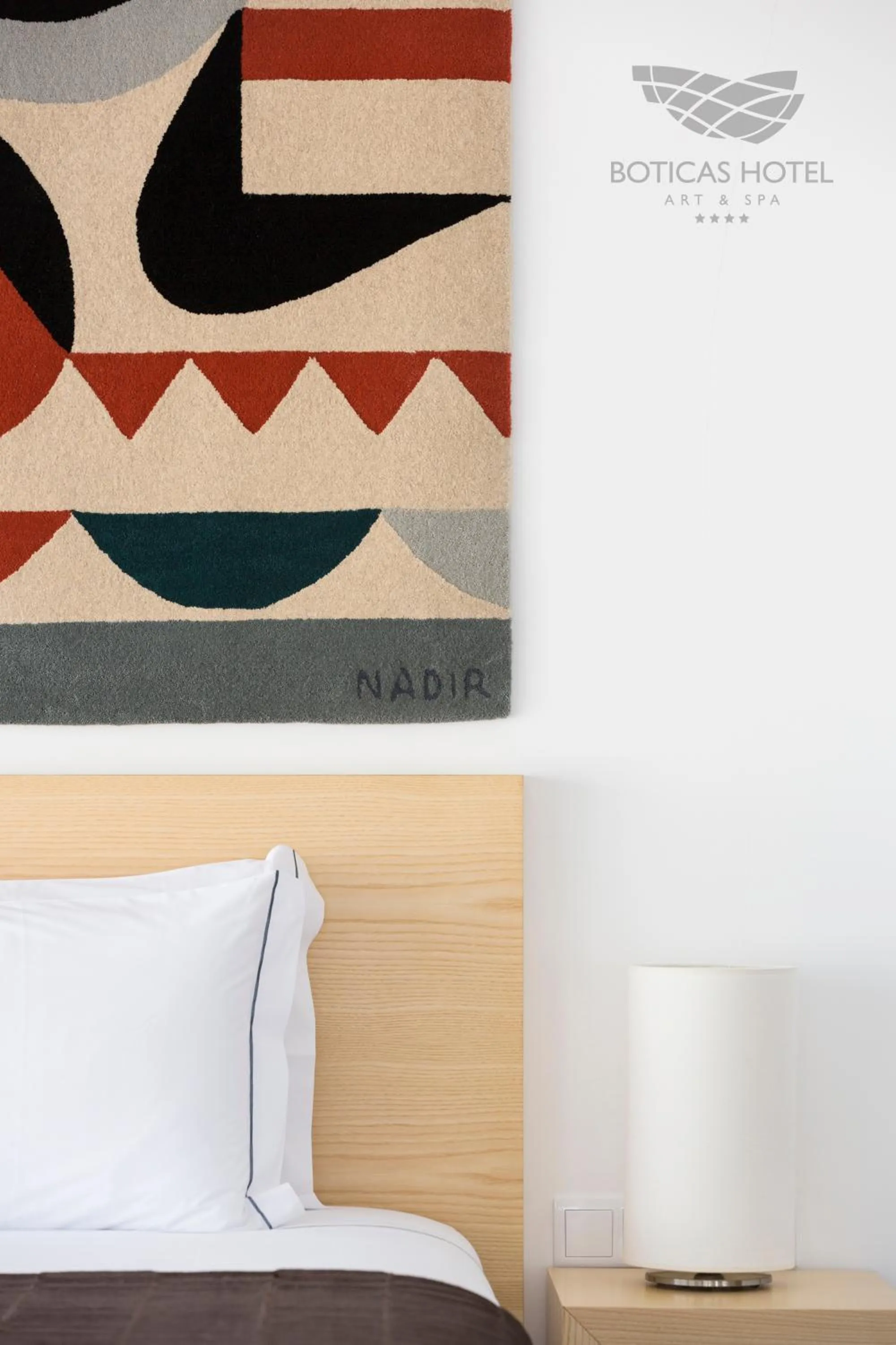 Decorative detail, Bed in Boticas Hotel Art & SPA