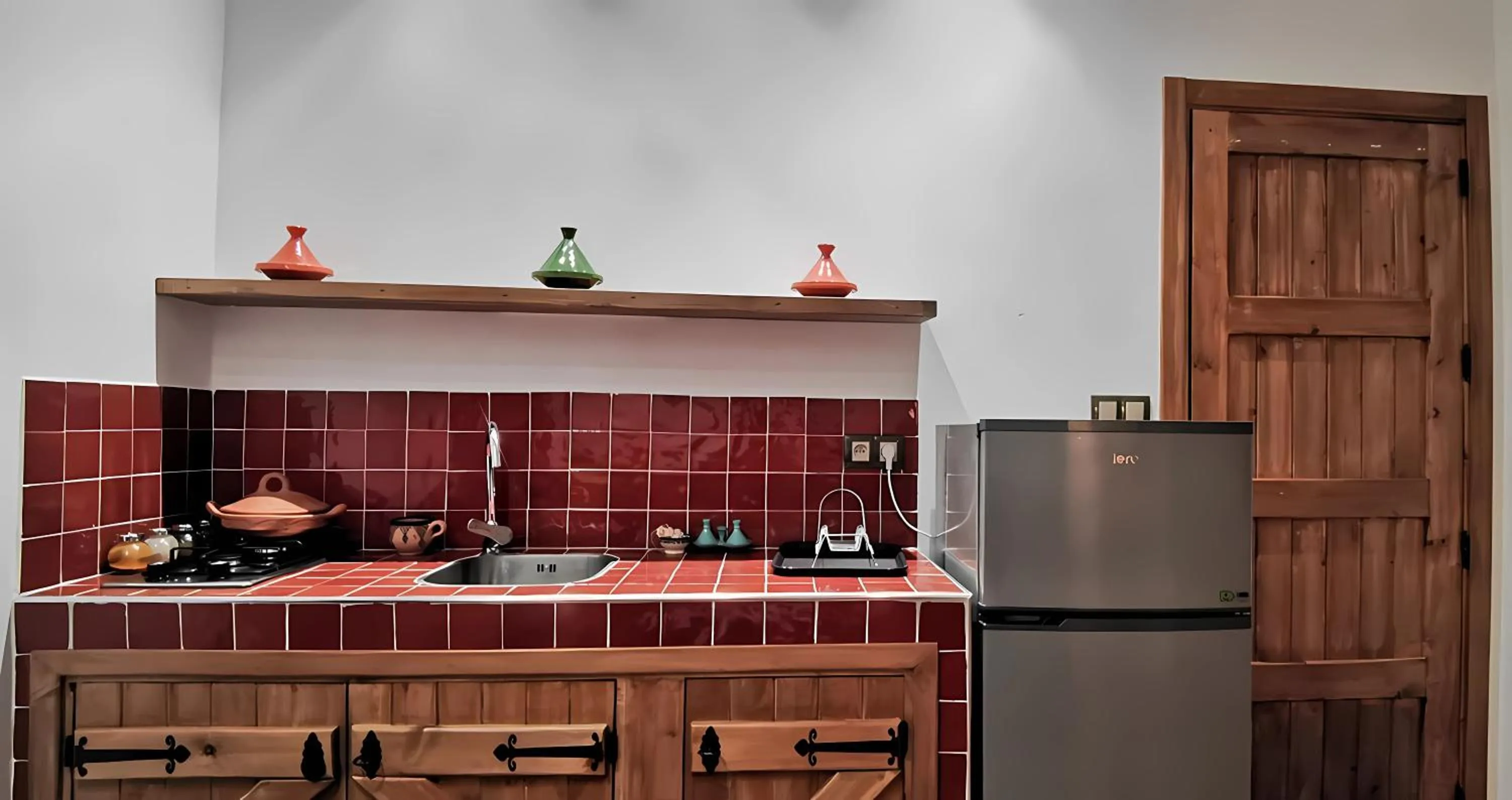 Kitchen or kitchenette in Aparthotel Dar Nowara Chaouen