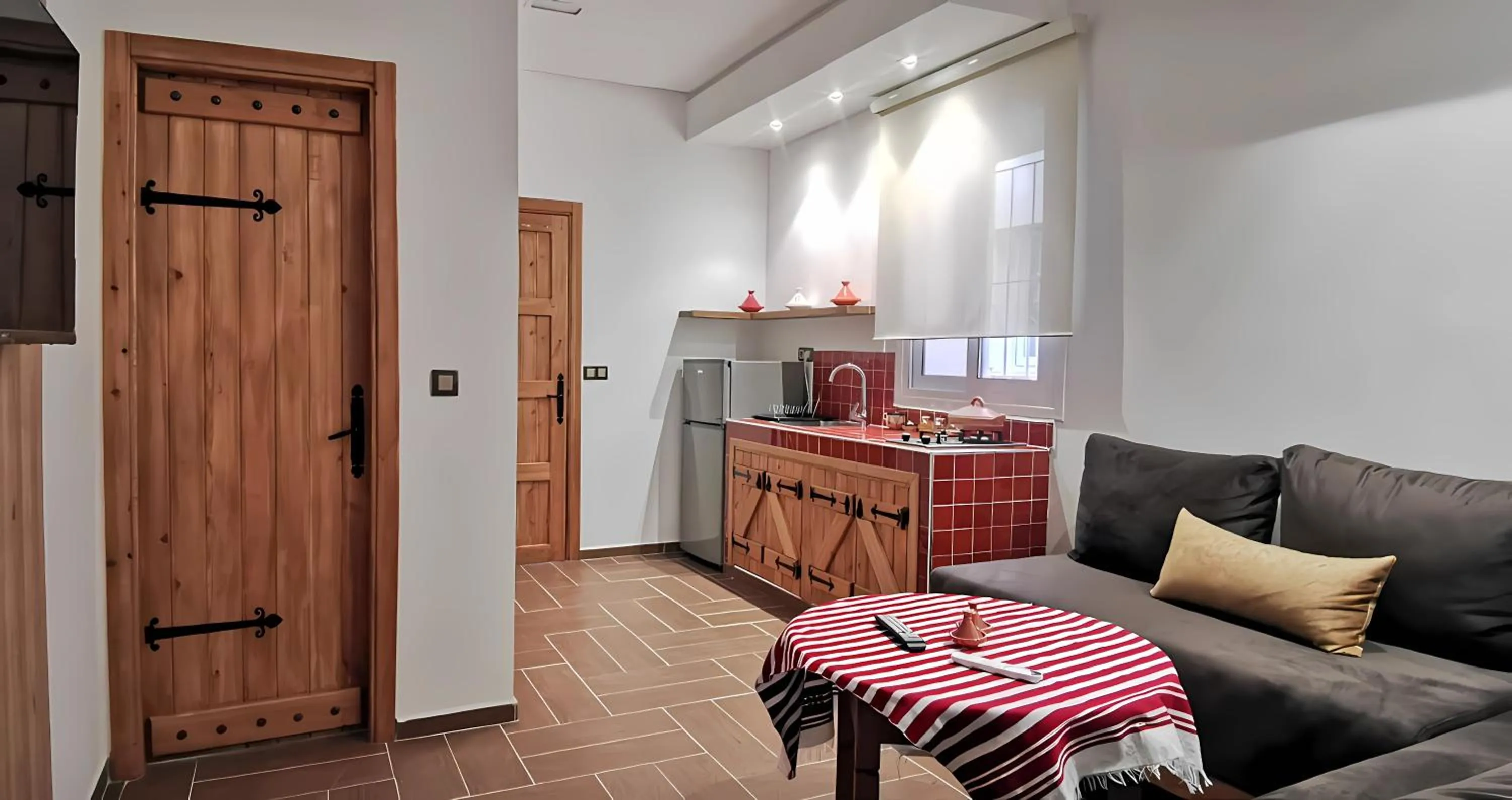 Kitchen or kitchenette in Aparthotel Dar Nowara Chaouen