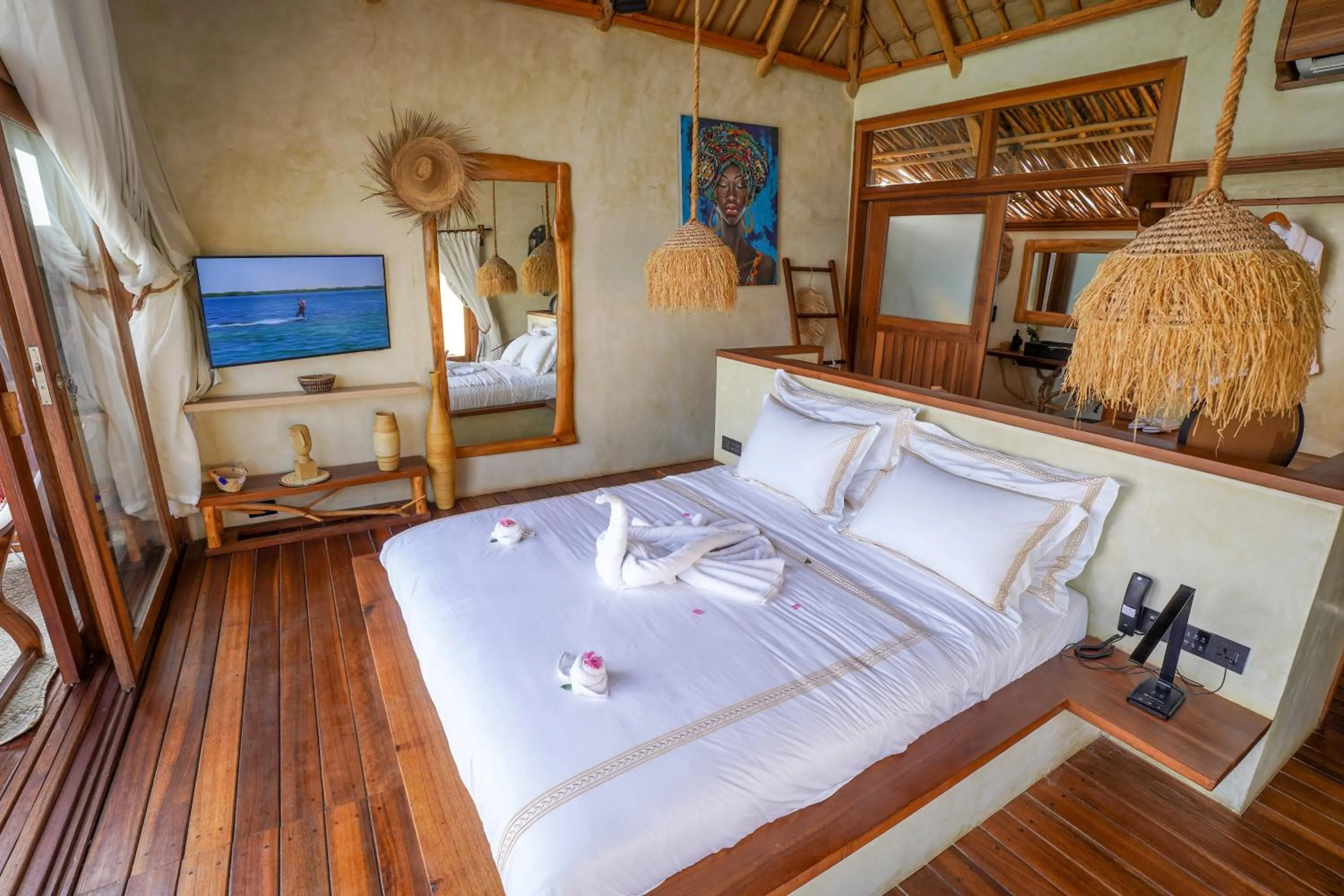 Bed in Casa Mikoko Resort