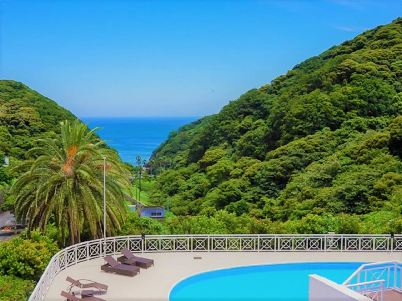 Pool view in LiVEMAX RESORT Izu Shimoda