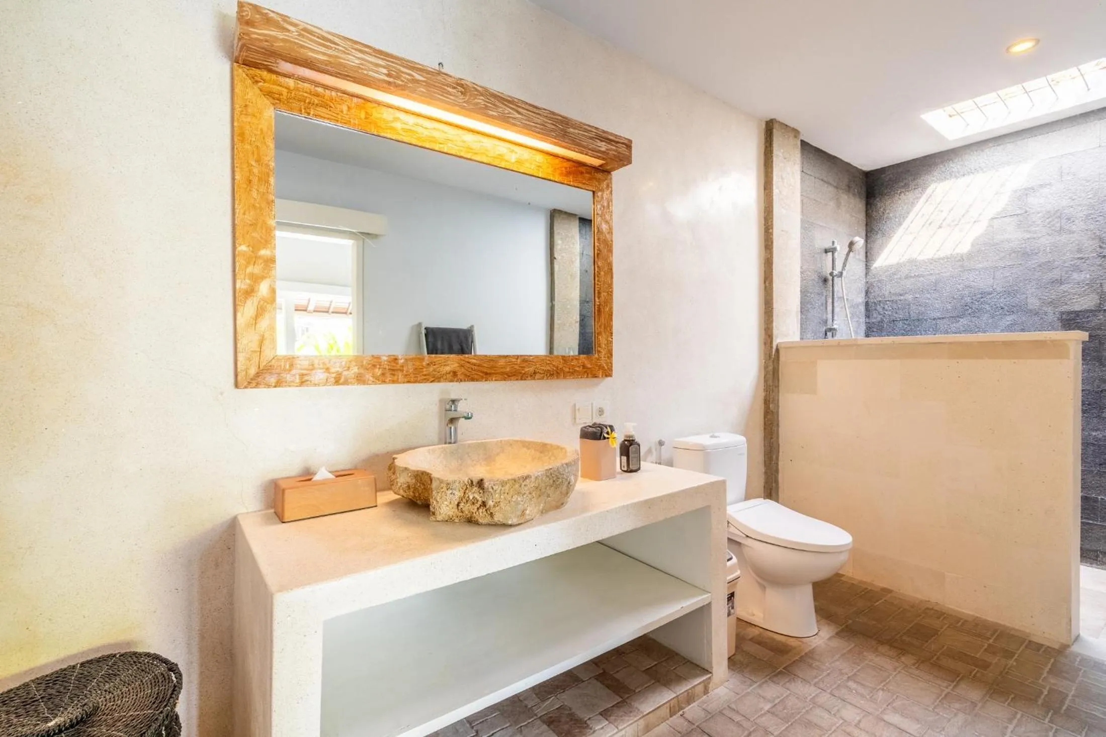 Shower in Jungle Amaranth Villa Canggu - Exclusive 3BR Retreat with Pool, Modern Amenities and Top Location