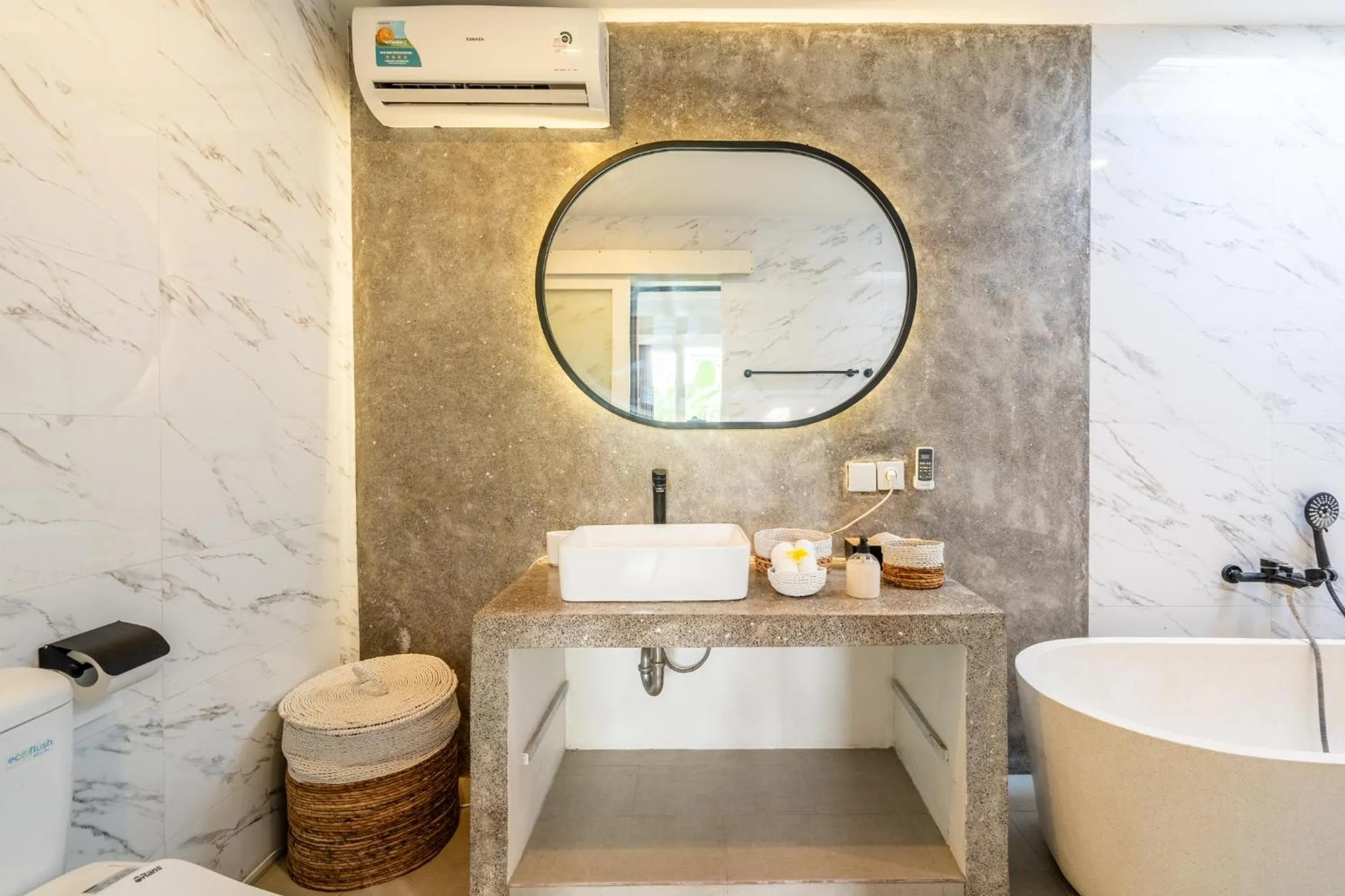 Shower in Jungle Amaranth Villa Canggu - Exclusive 3BR Retreat with Pool, Modern Amenities and Top Location