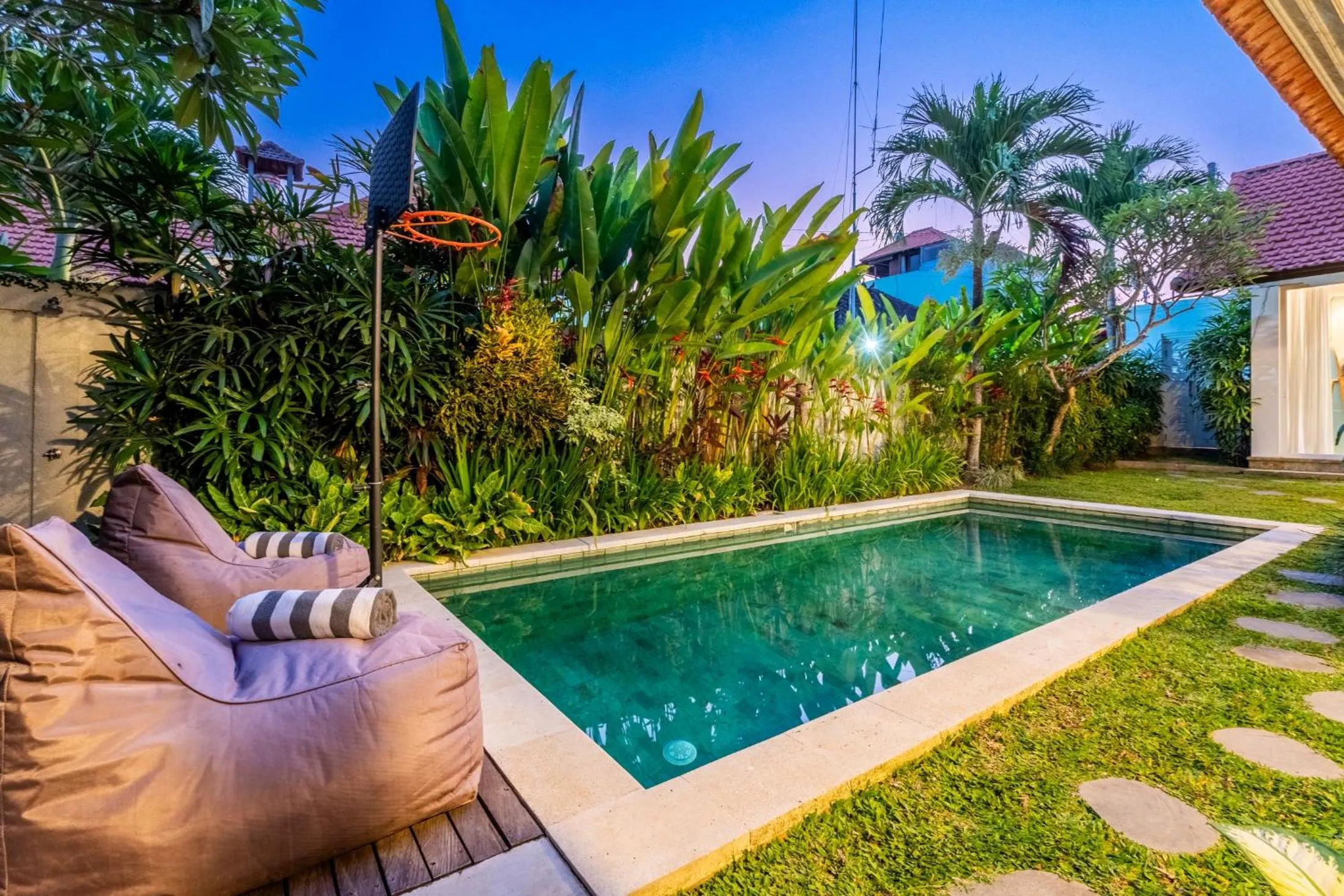 Patio in Jungle Amaranth Villa Canggu - Exclusive 3BR Retreat with Pool, Modern Amenities and Top Location