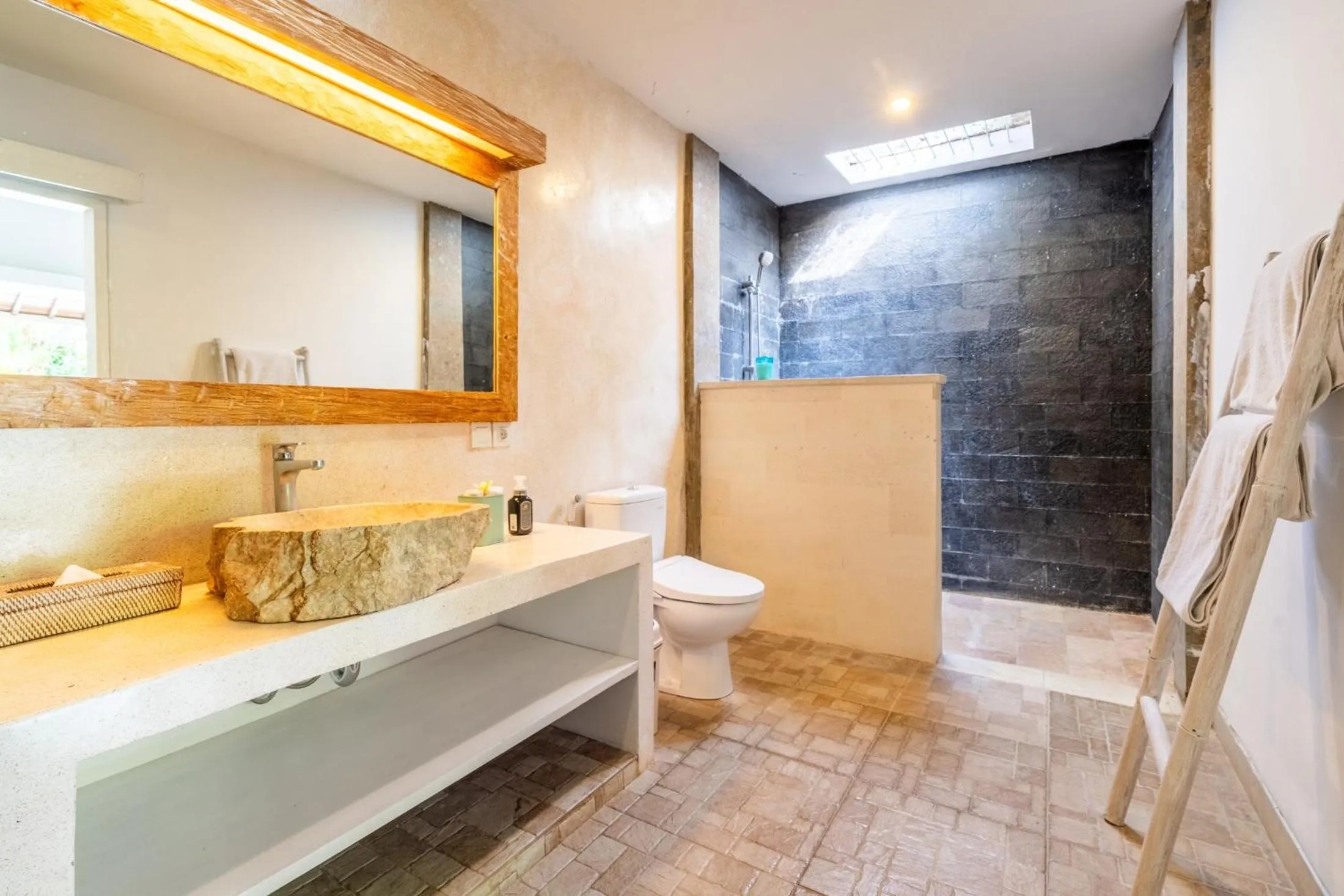 Shower in Jungle Amaranth Villa Canggu - Exclusive 3BR Retreat with Pool, Modern Amenities and Top Location