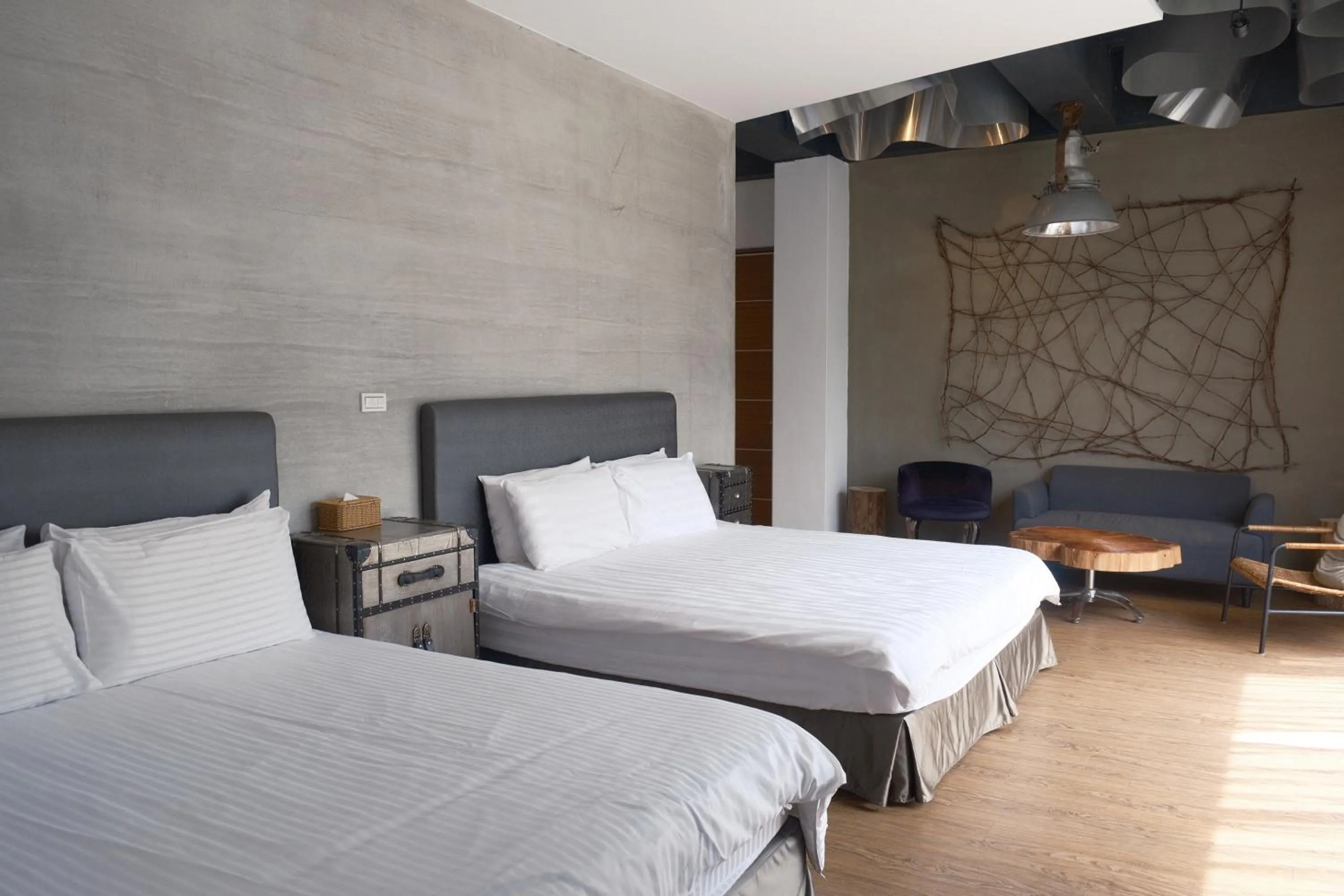 Photo of the whole room, Bed in 愛黏在一起設計師民宿 Lovers BNB