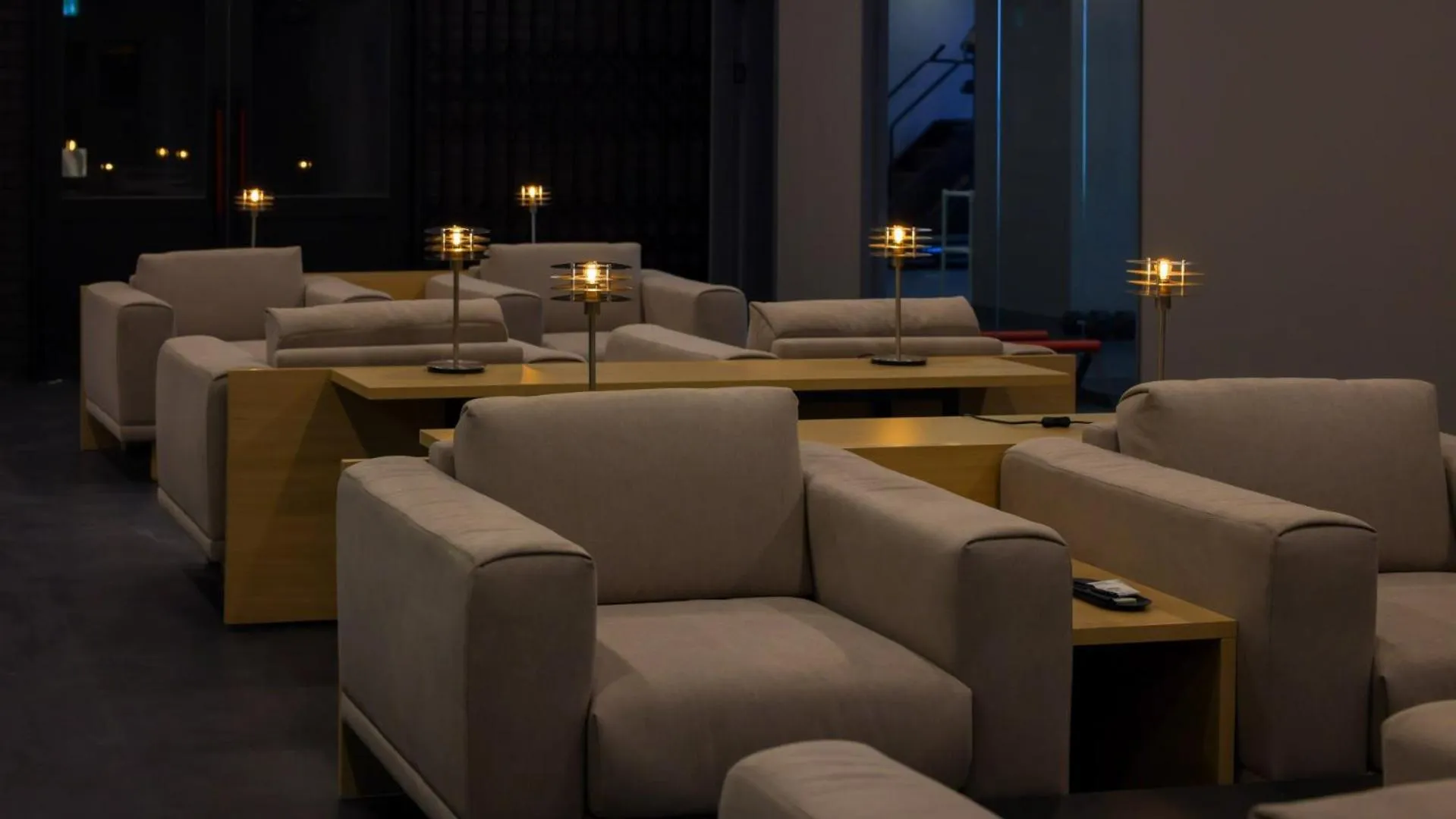 Communal lounge/ TV room in Workers Hotel Daejeon by Aank