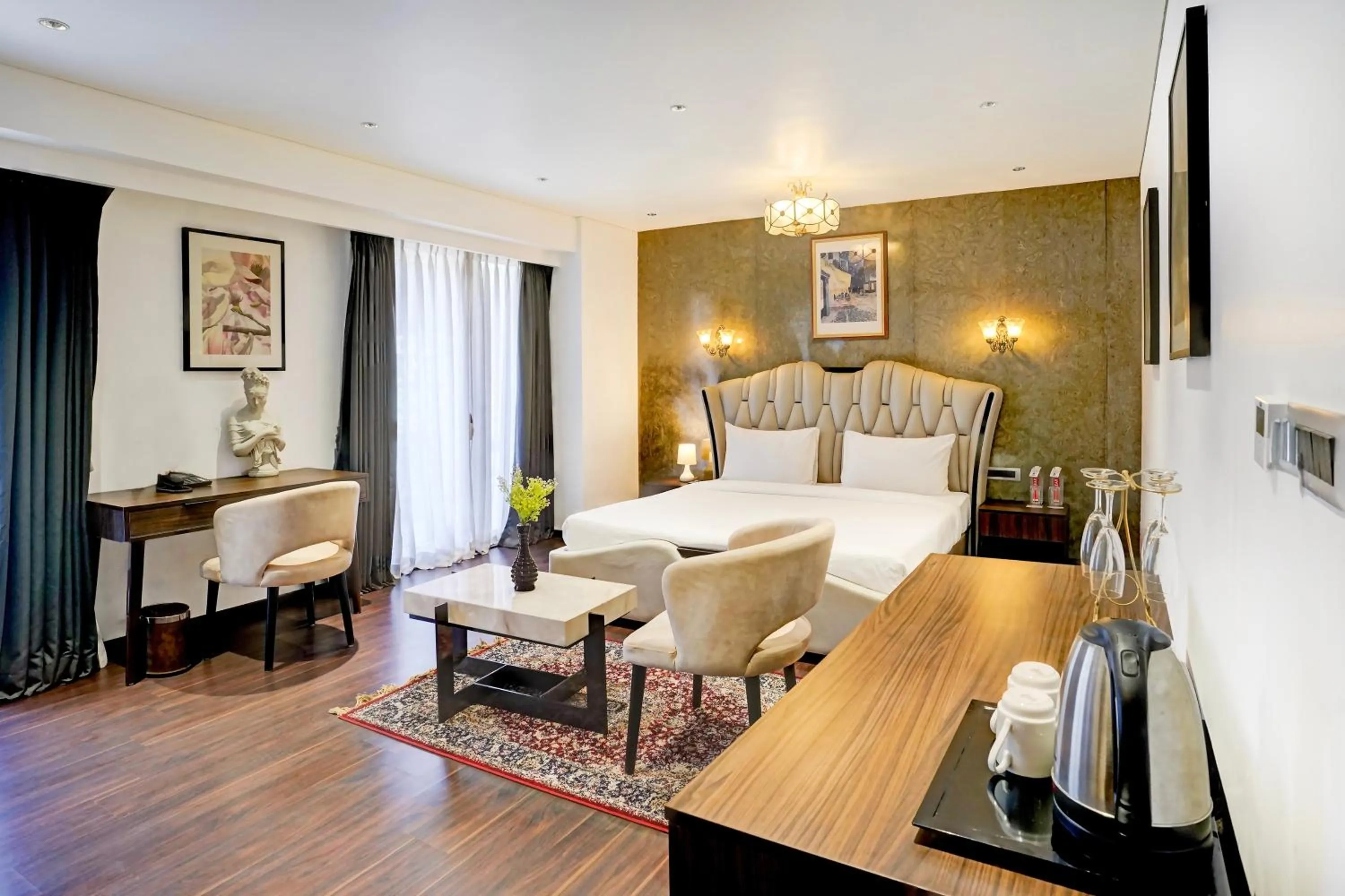 Bedroom in Palette Magarpatta City formerly Emerald Guestimony