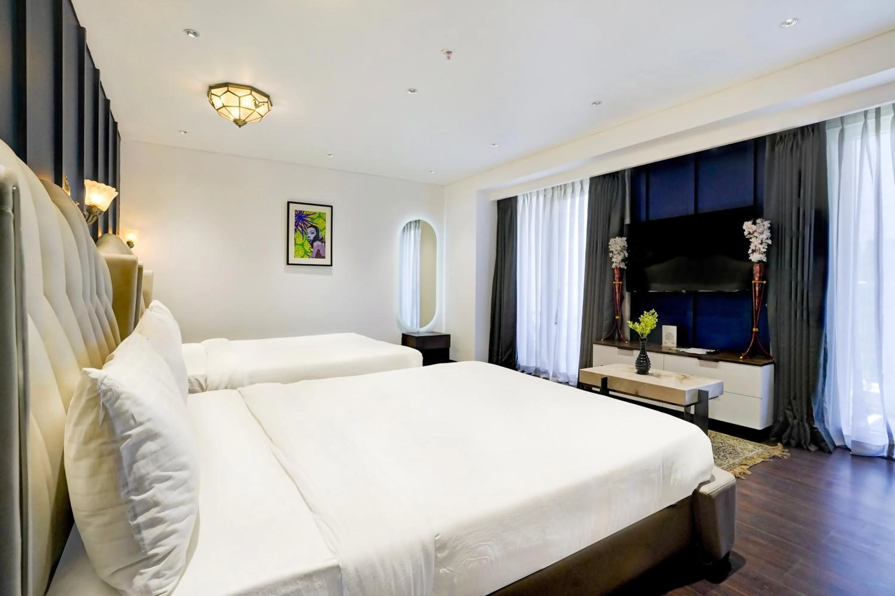 Bedroom, Bed in Palette Magarpatta City formerly Emerald Guestimony