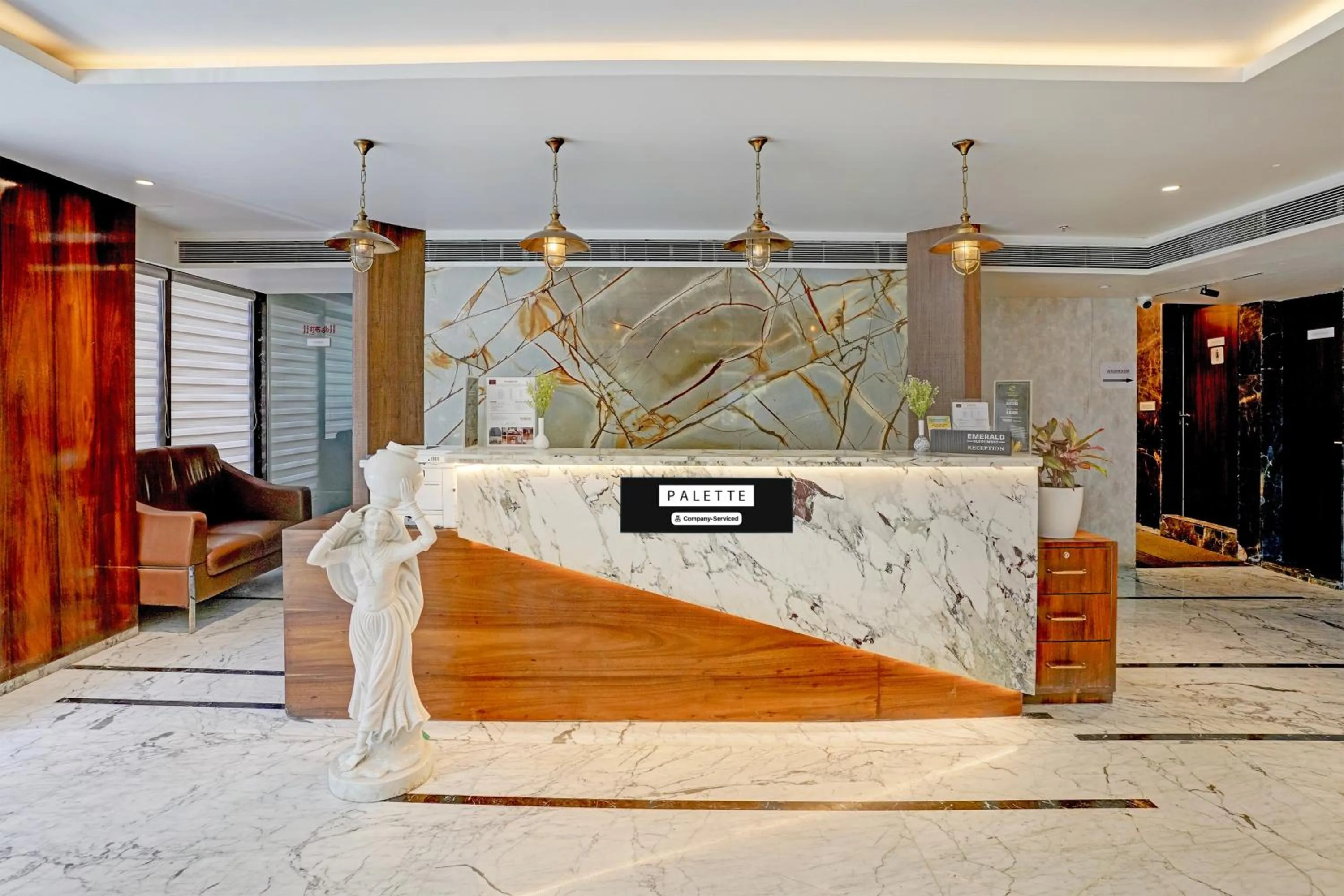 Lobby or reception in Palette Magarpatta City formerly Emerald Guestimony