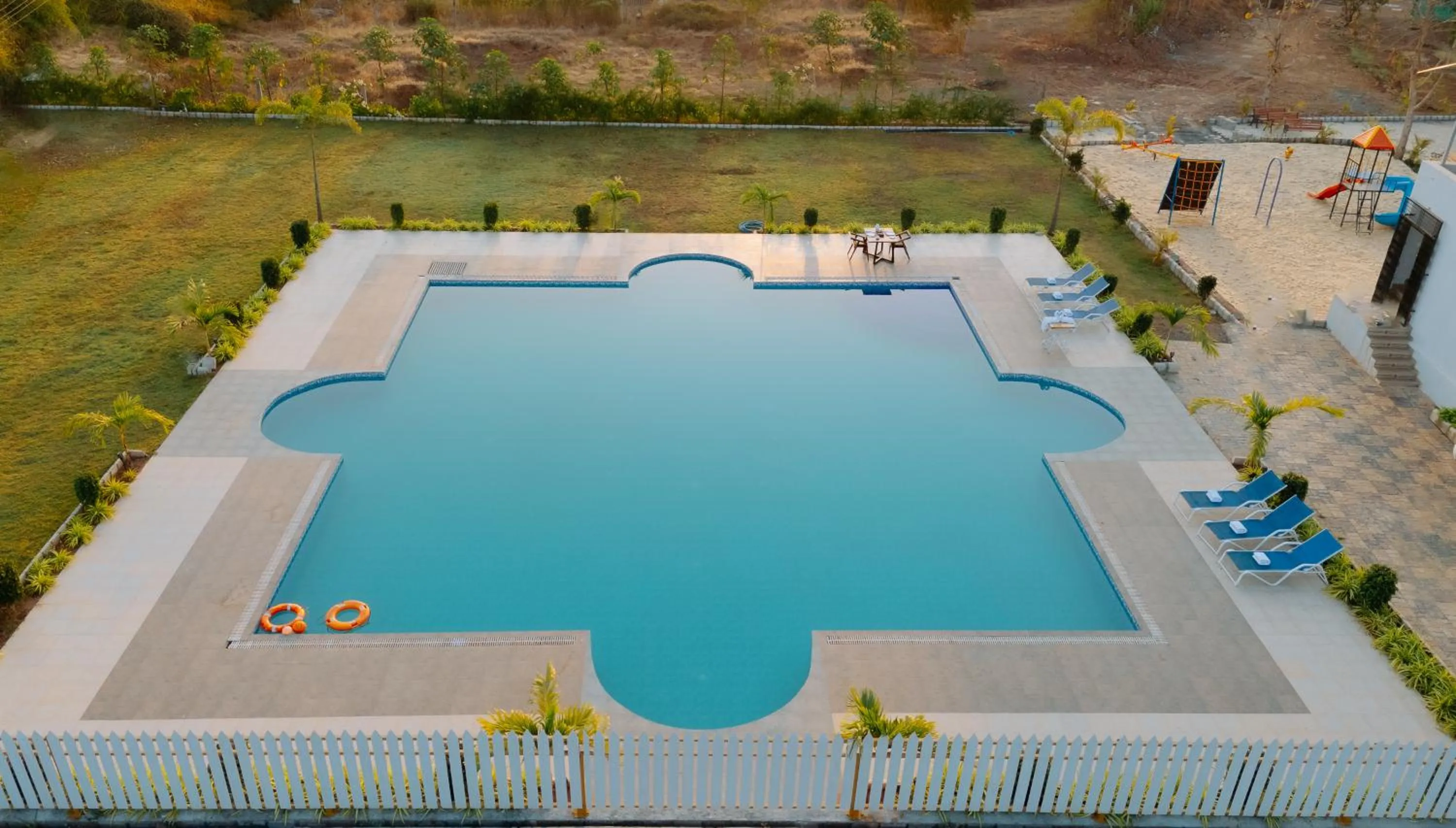 Swimming pool in Daksh Eden Greenz -A Luxury Resort in Sasan Gir
