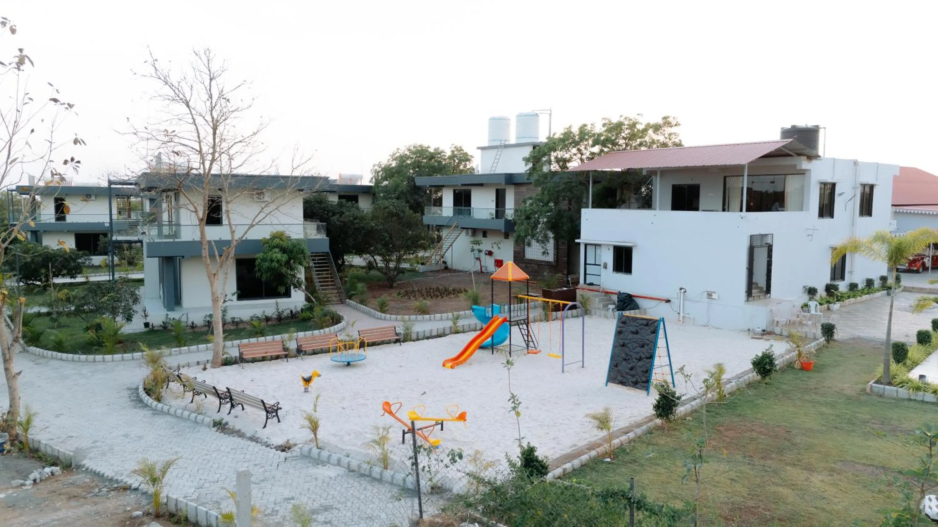 Children play ground in Daksh Eden Greenz -A Luxury Resort in Sasan Gir