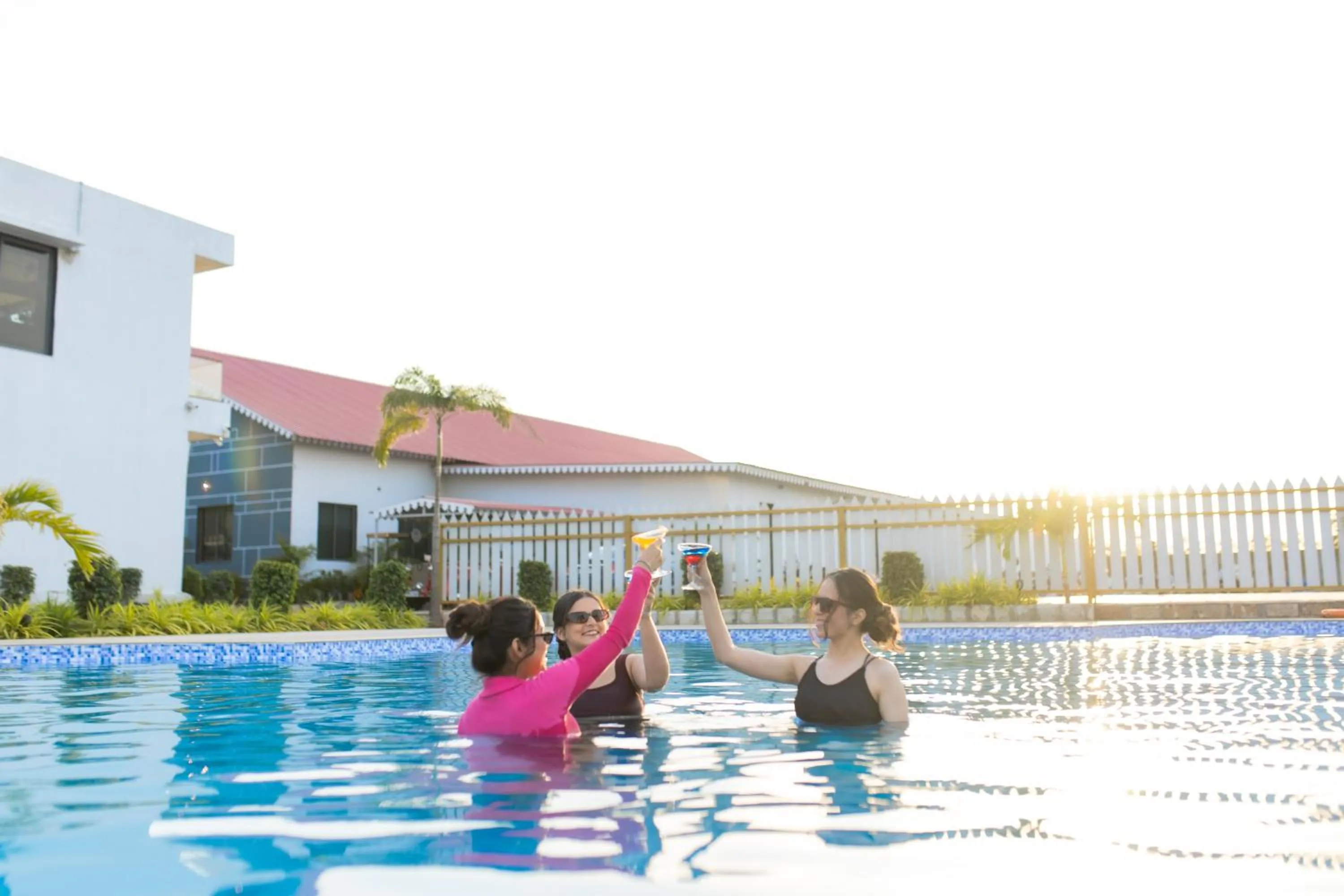 Swimming pool in Daksh Eden Greenz -A Luxury Resort in Sasan Gir