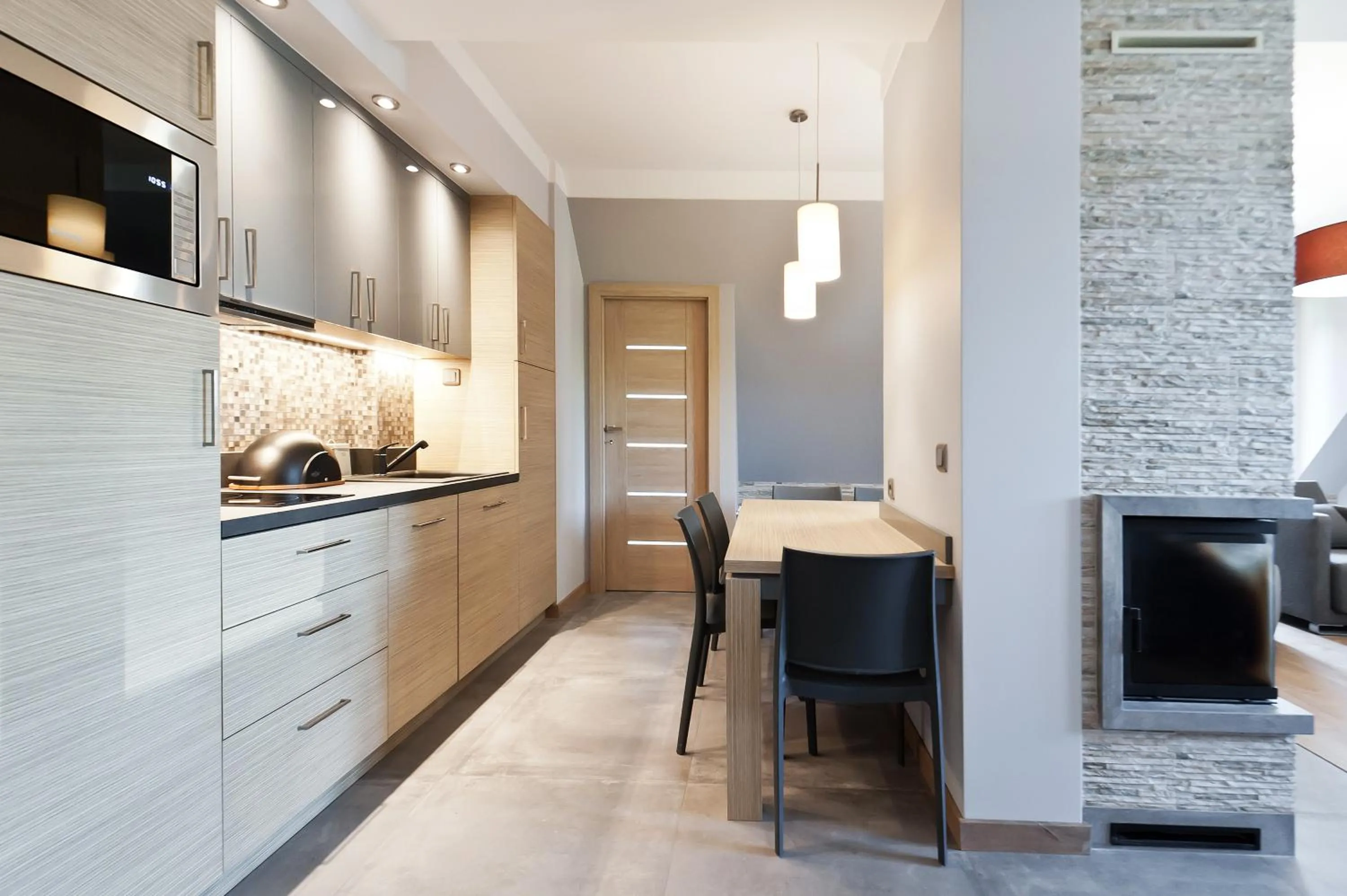 Kitchen or kitchenette in Apartamenty Lipki Park, Sun & Snow